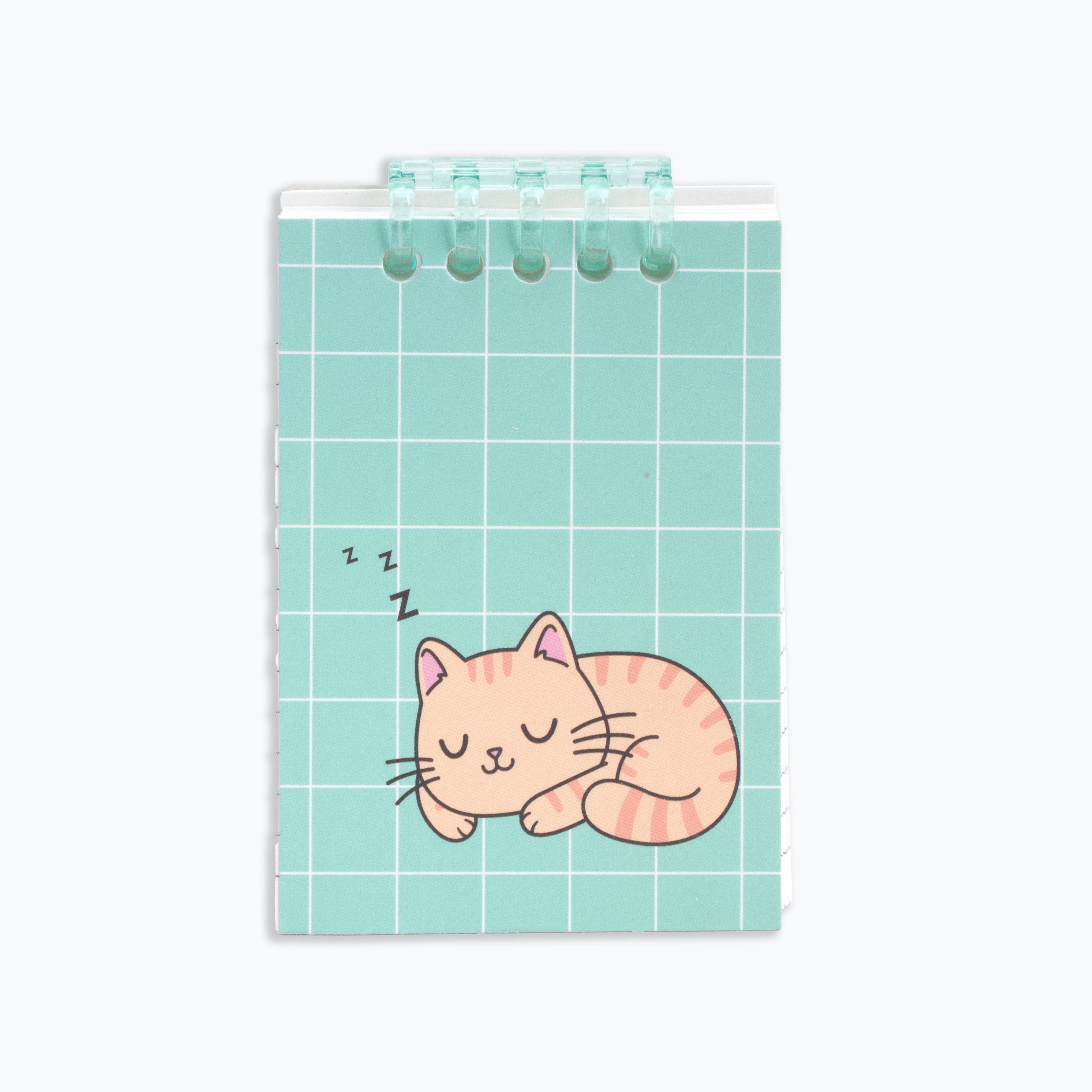 Spiral Ice Notebook Cat Nap 90gsm A7 100pages