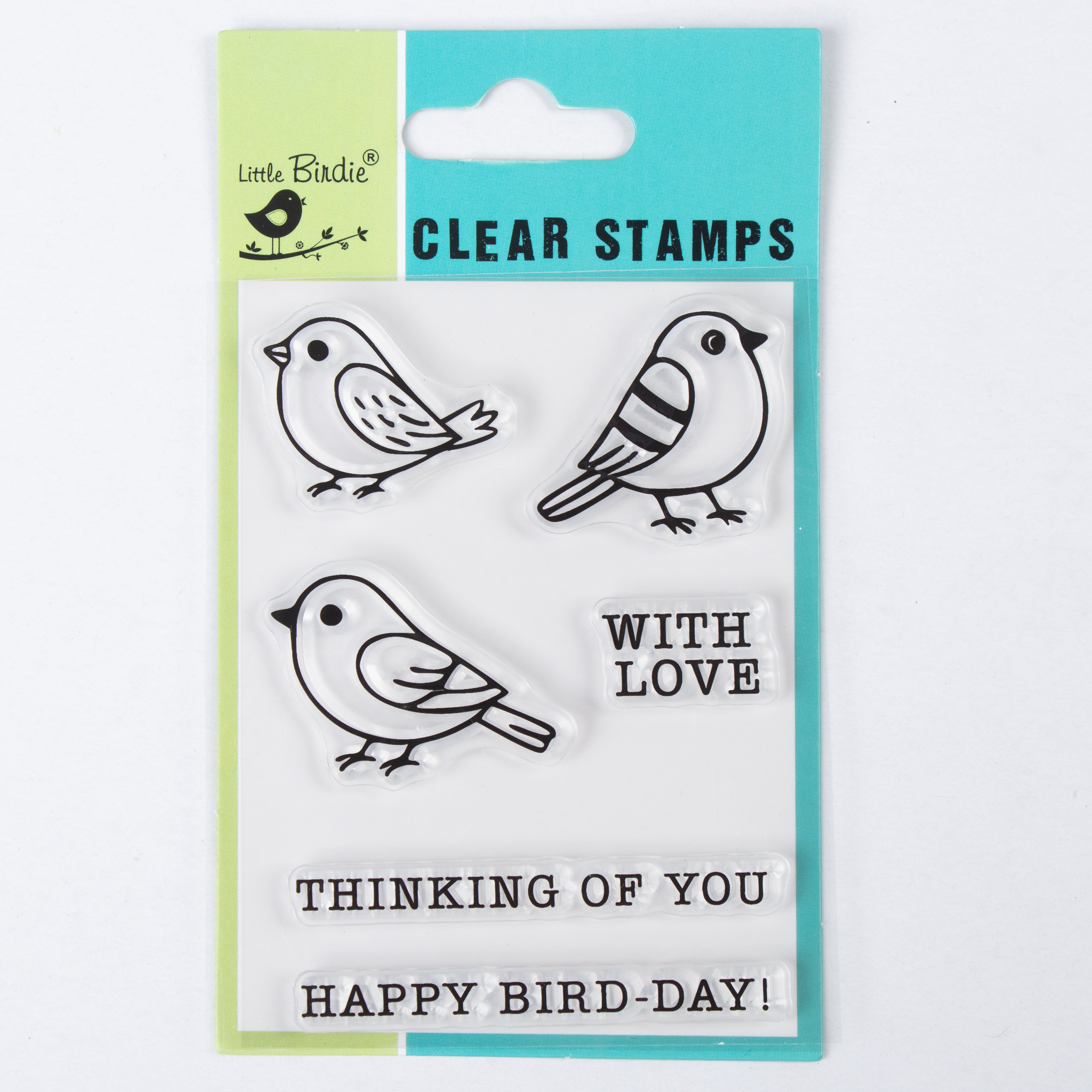 Clear Stamps Bird-day Wishes 3 X 4inch 6pc
