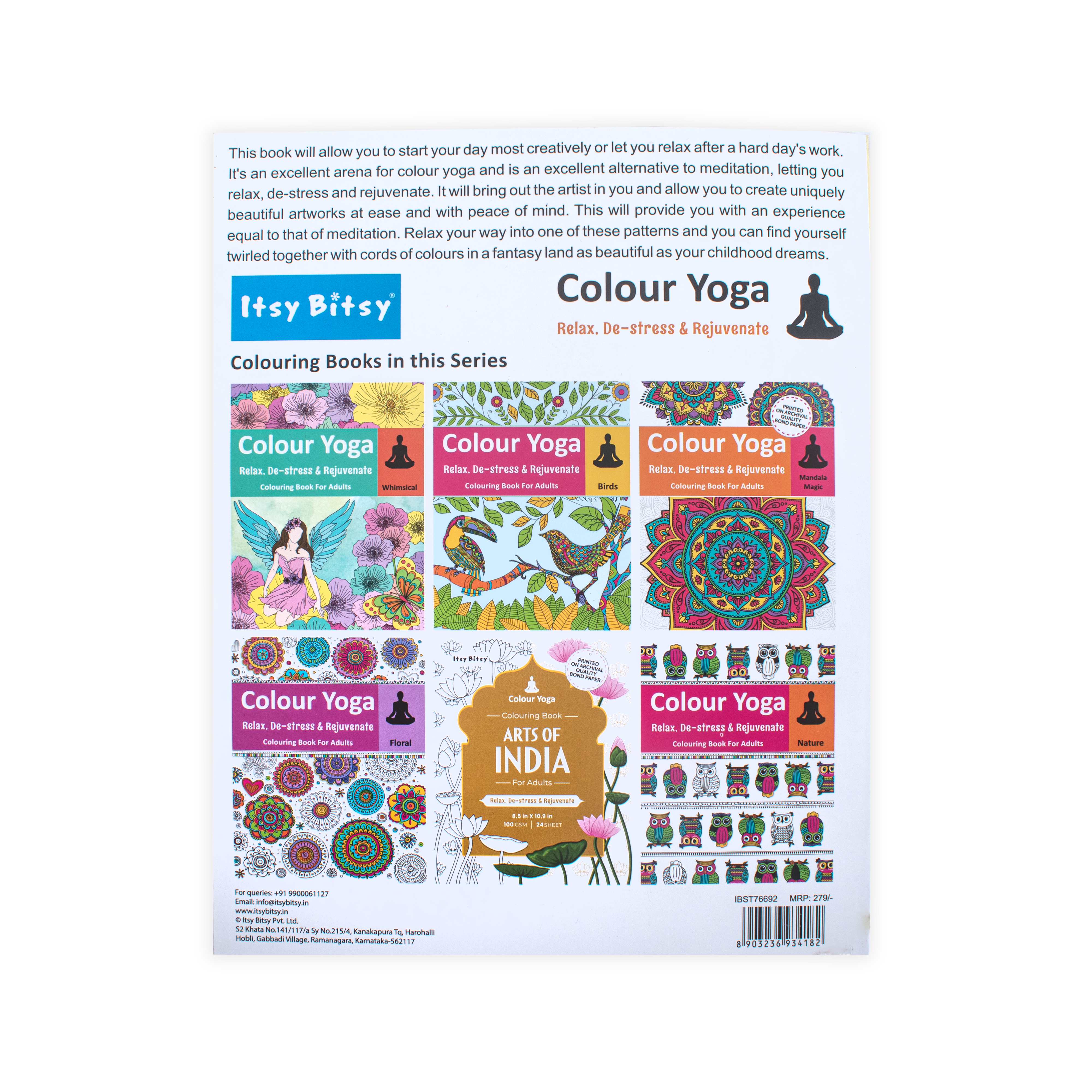 Arts of India Colouring Book Volume 2 with Spot UV Printing 8.5 X 10.9in 24sheets 100gsm 1Book