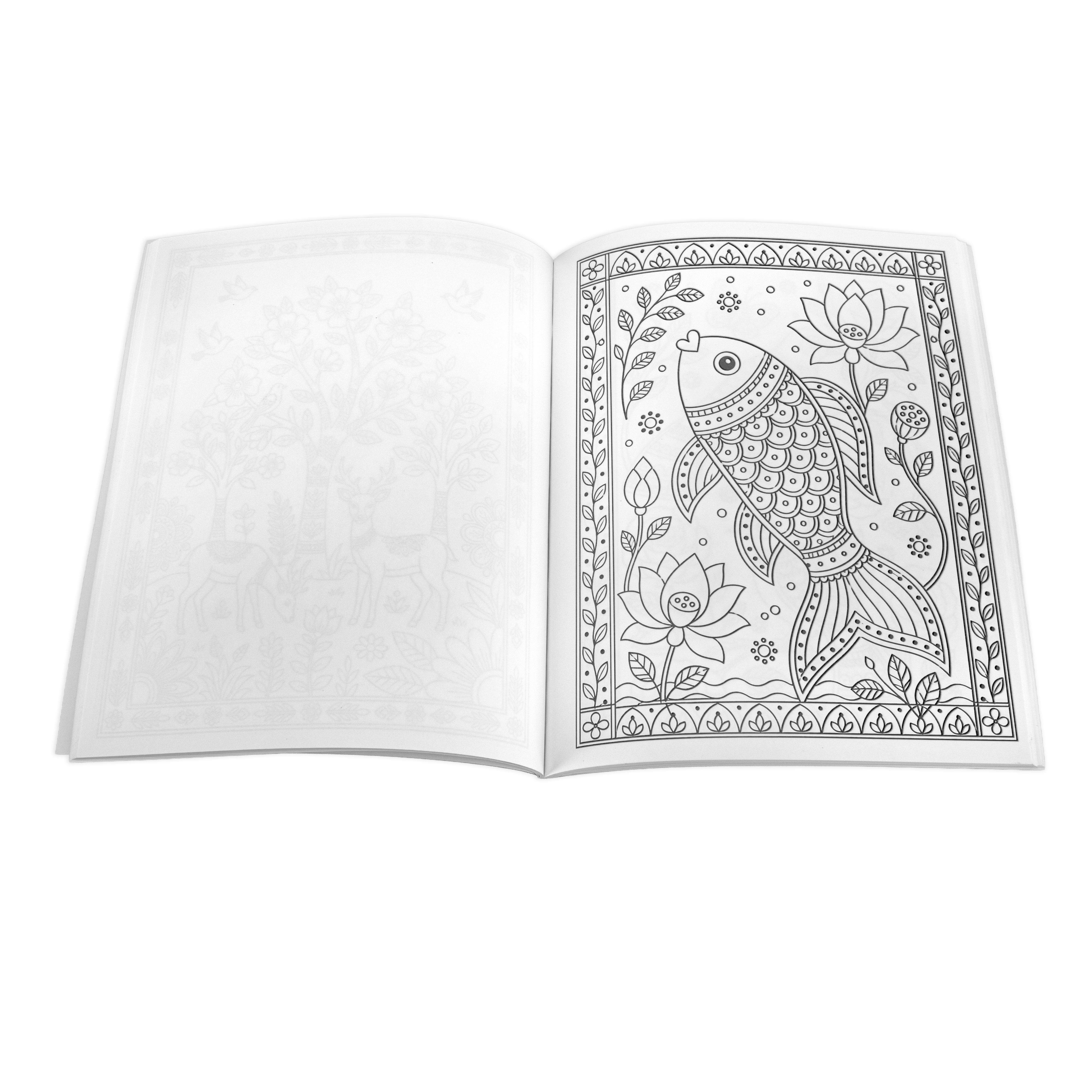 Arts of India Colouring Book Volume 2 with Spot UV Printing 8.5 X 10.9in 24sheets 100gsm 1Book
