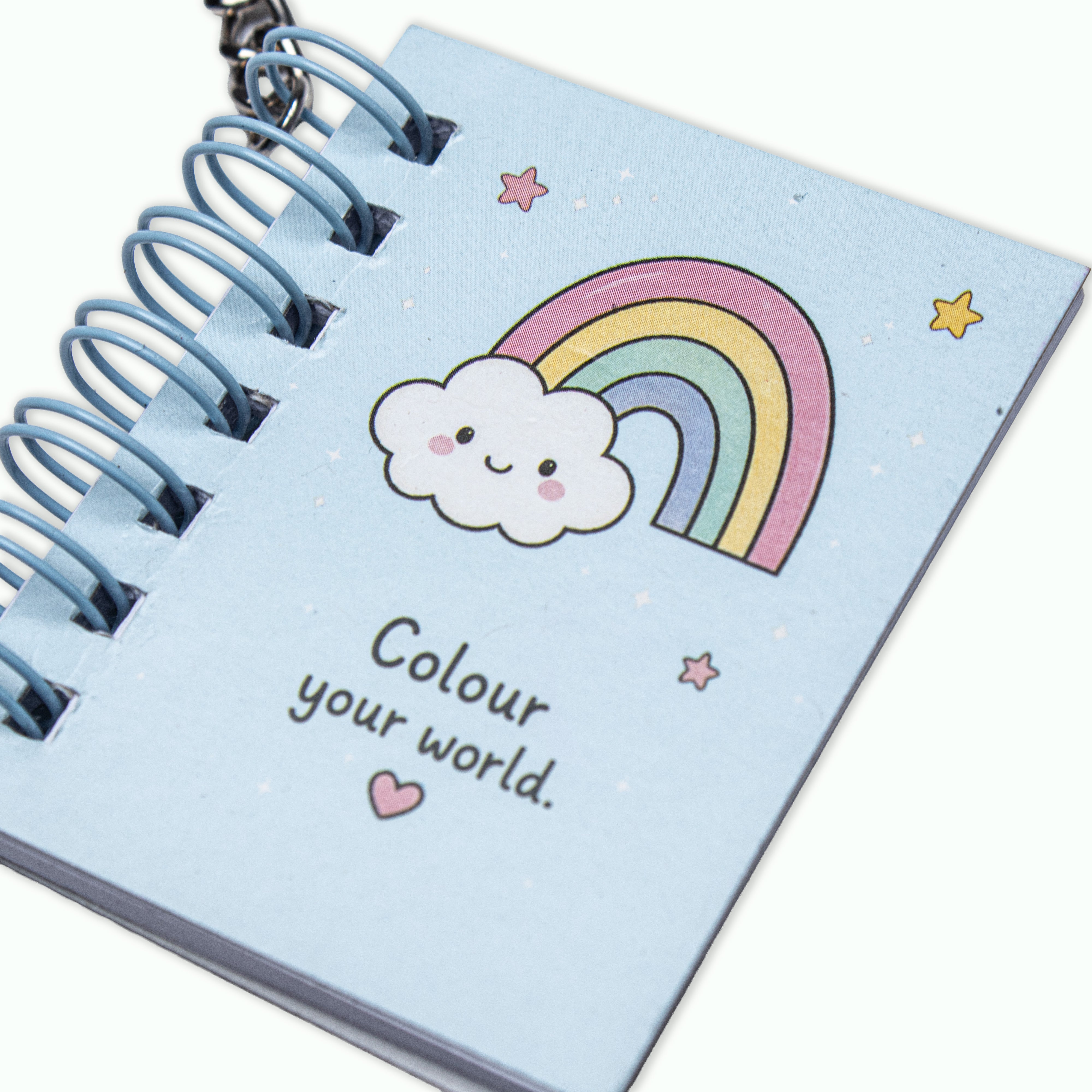 Keychain Notebook Colour Your World L6.8 X W5.3cm 70gsm 80 pages 1 Book IB