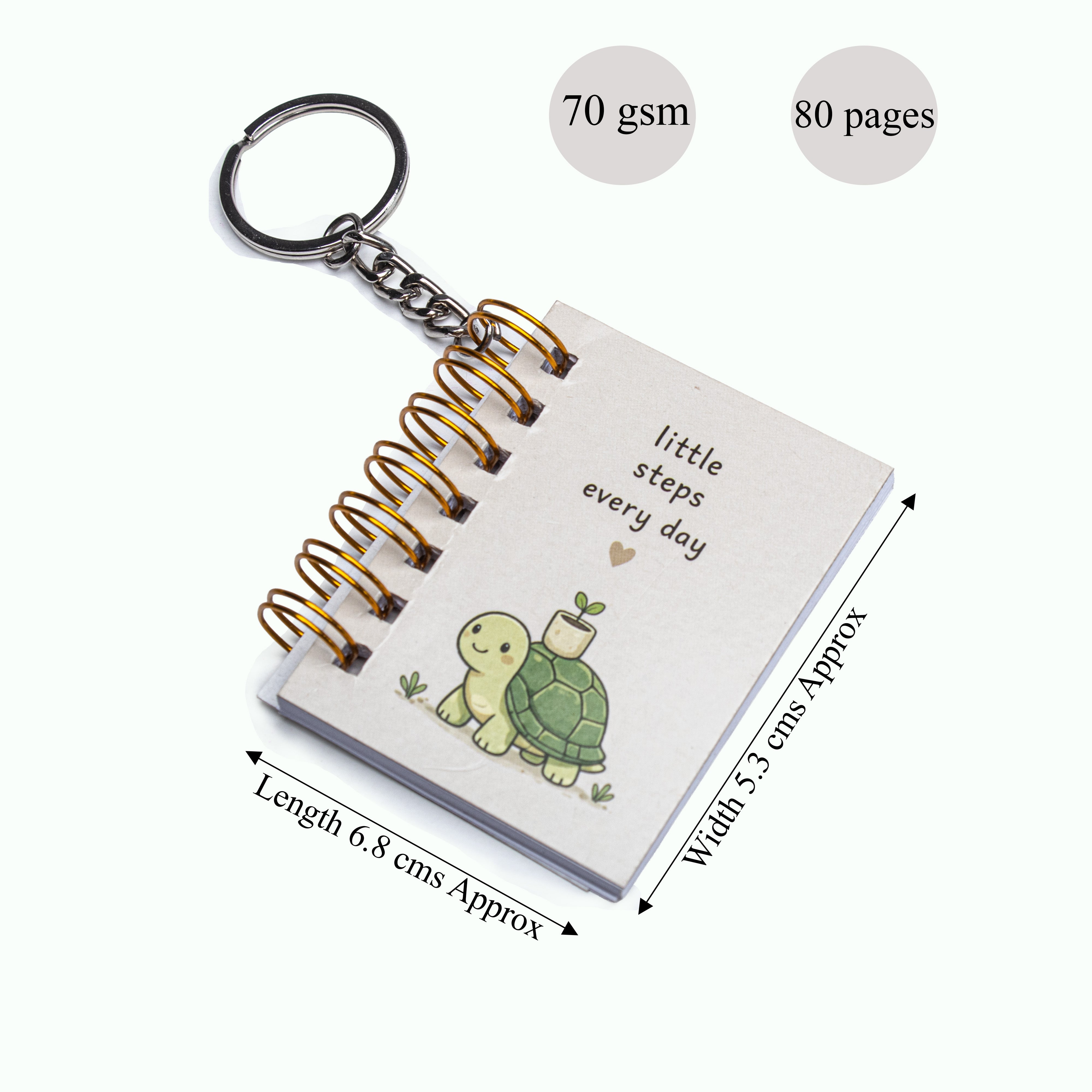 Keychain Notebook Little Steps L6.8 X W5.3cm 70gsm 80 pages 1 Book IB