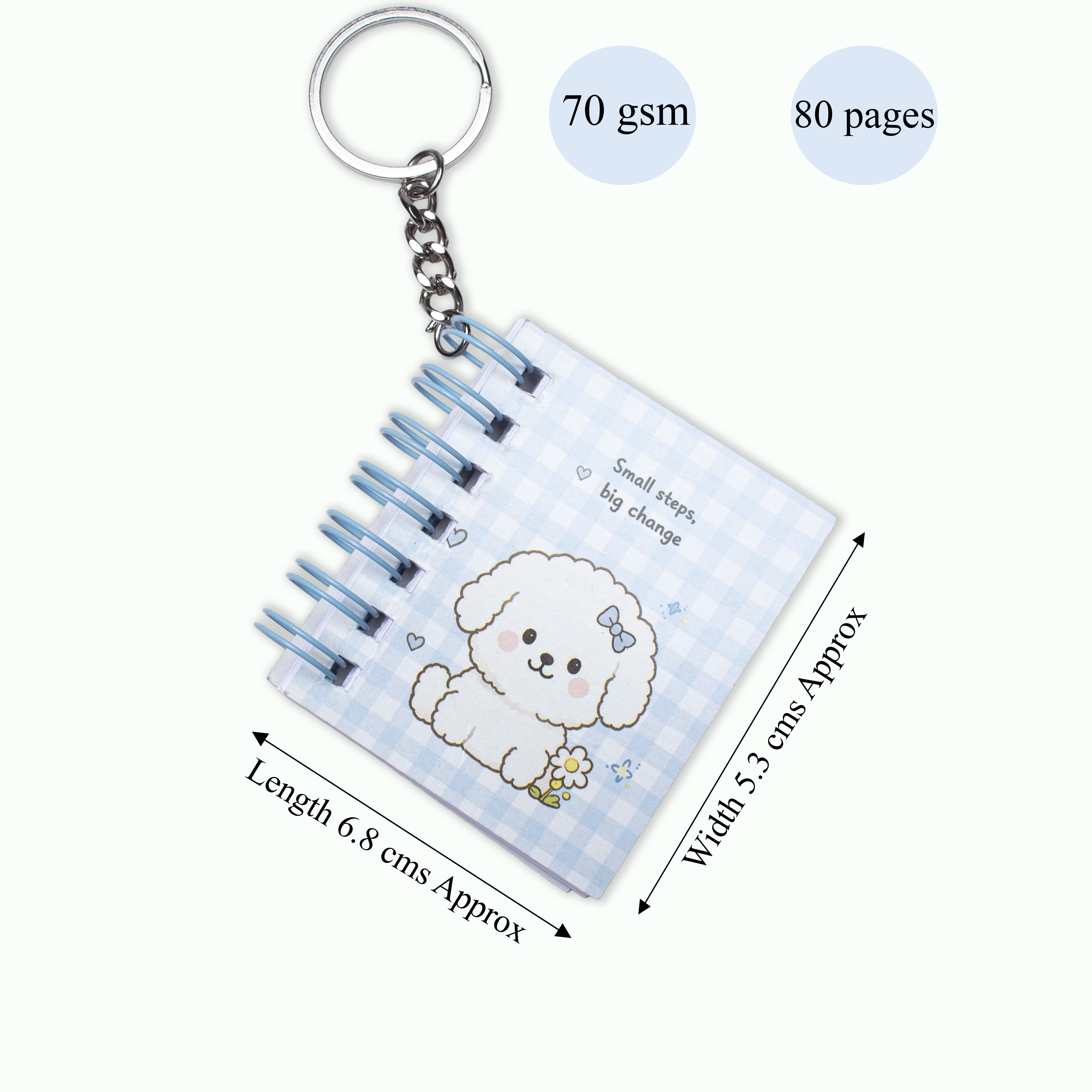 Keychain Notebook Big Changes L6.8 X W5.3cm 70gsm 80 pages 1 Book IB