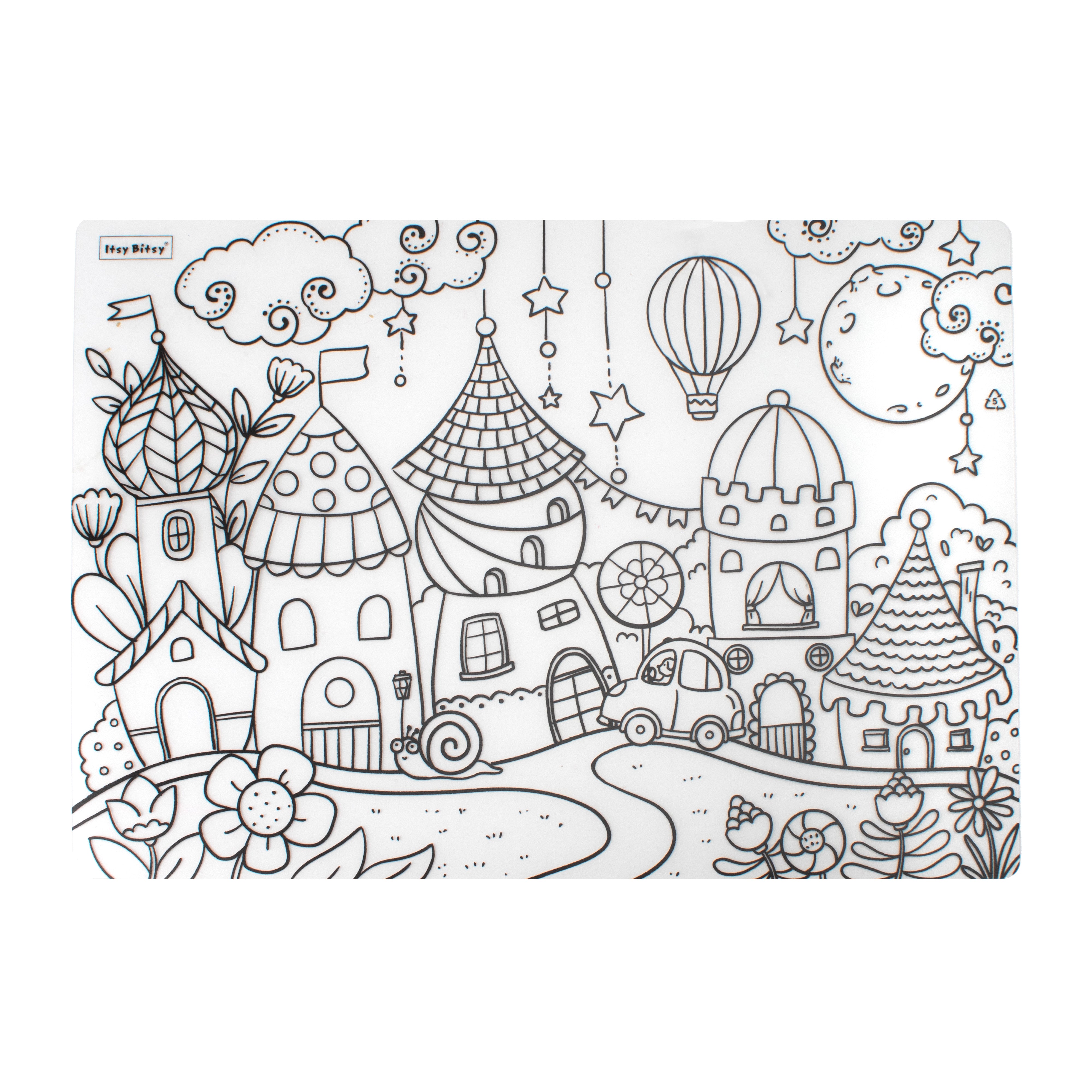 Colouring Place Mat Doodle Town A3 1 Sheet