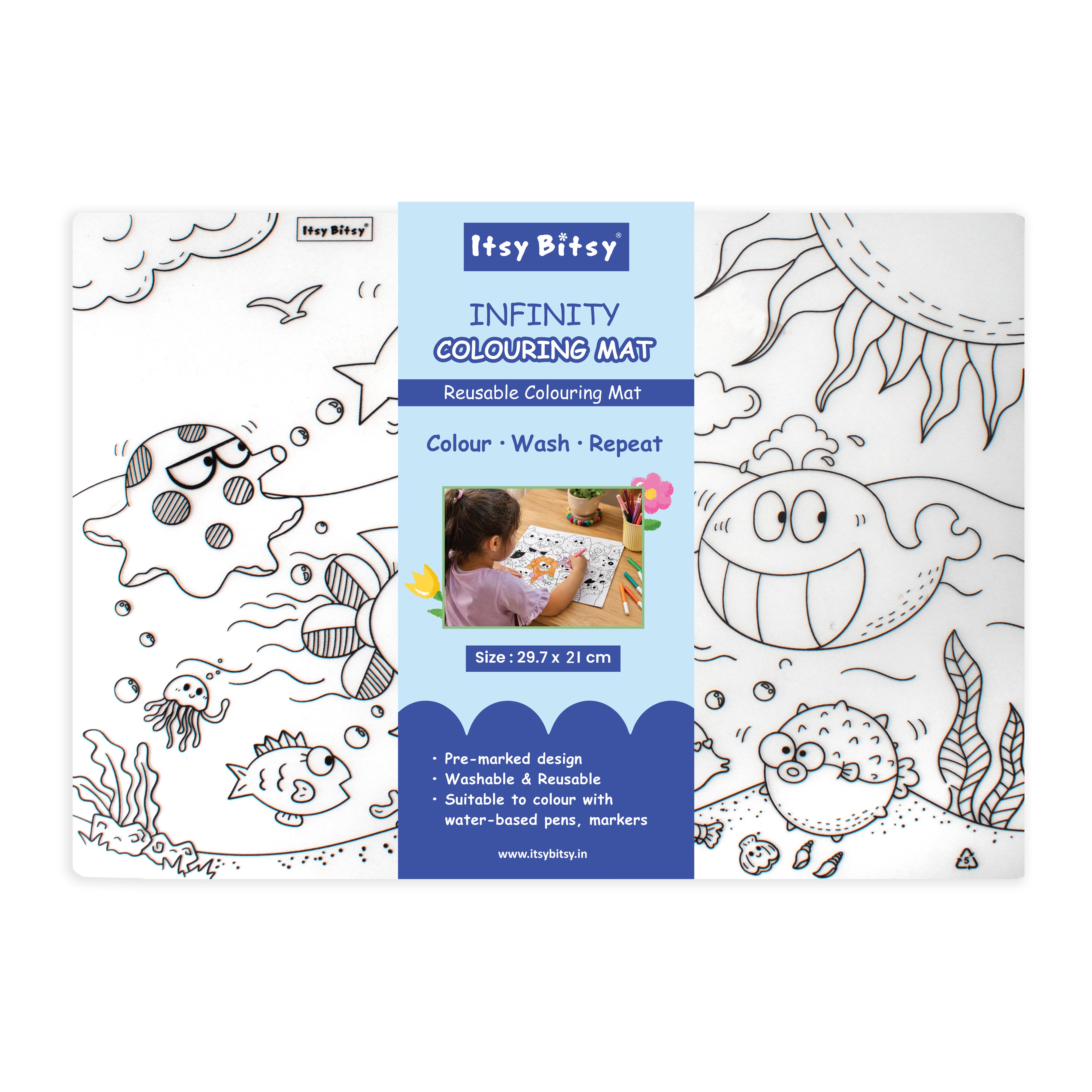 Colouring Place Mat Underwater World A3 1 Sheet