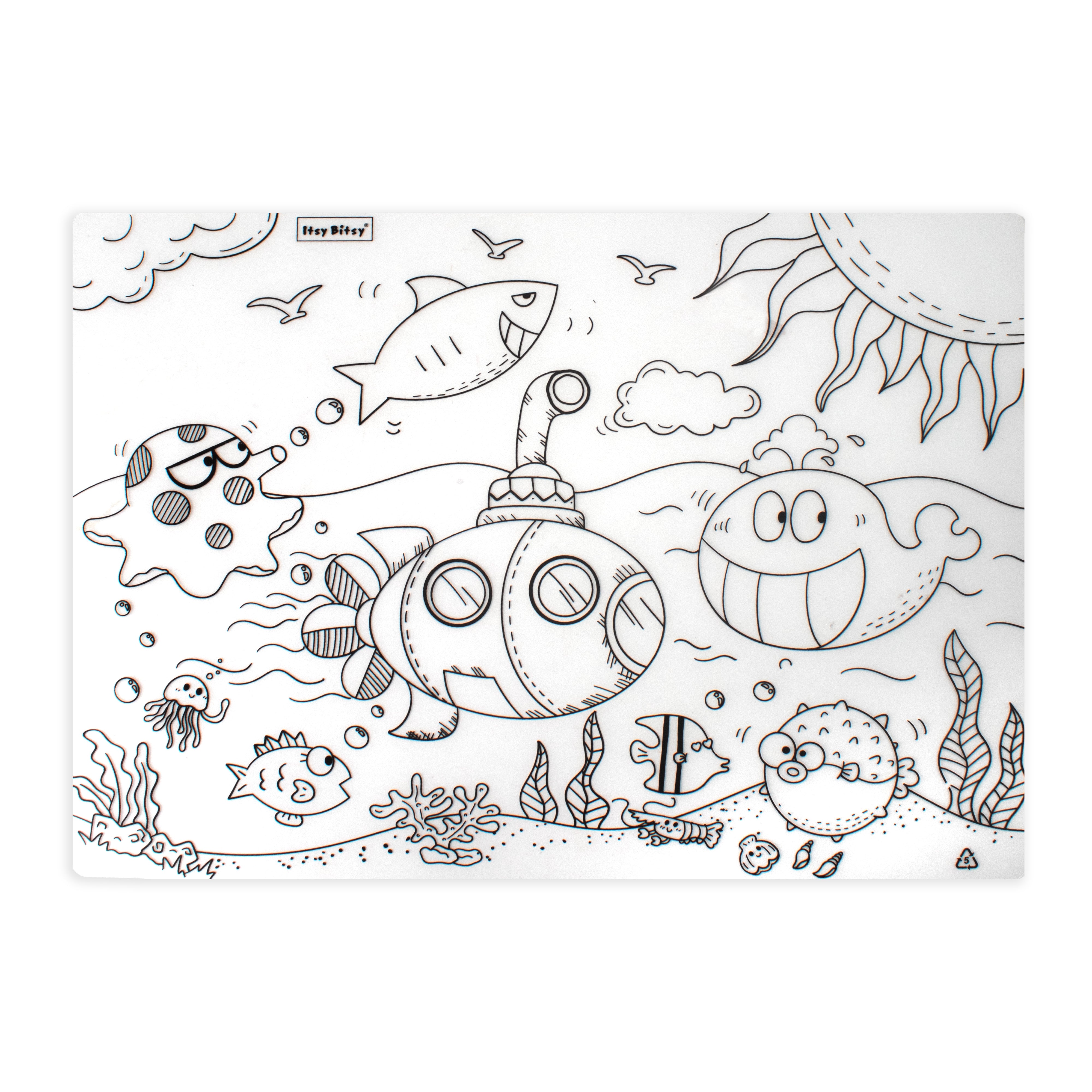 Colouring Place Mat Underwater World A3 1 Sheet