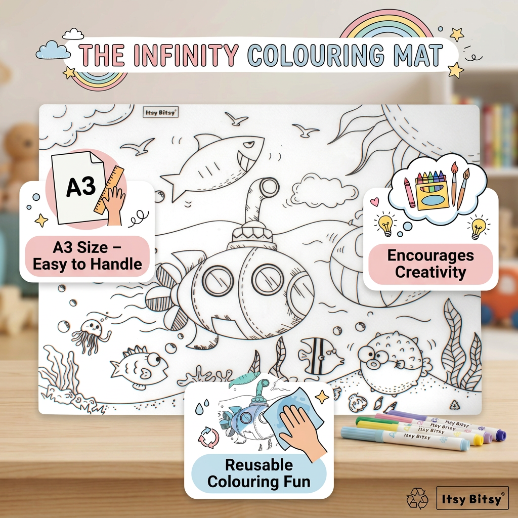 Colouring Place Mat Underwater World A3 1 Sheet