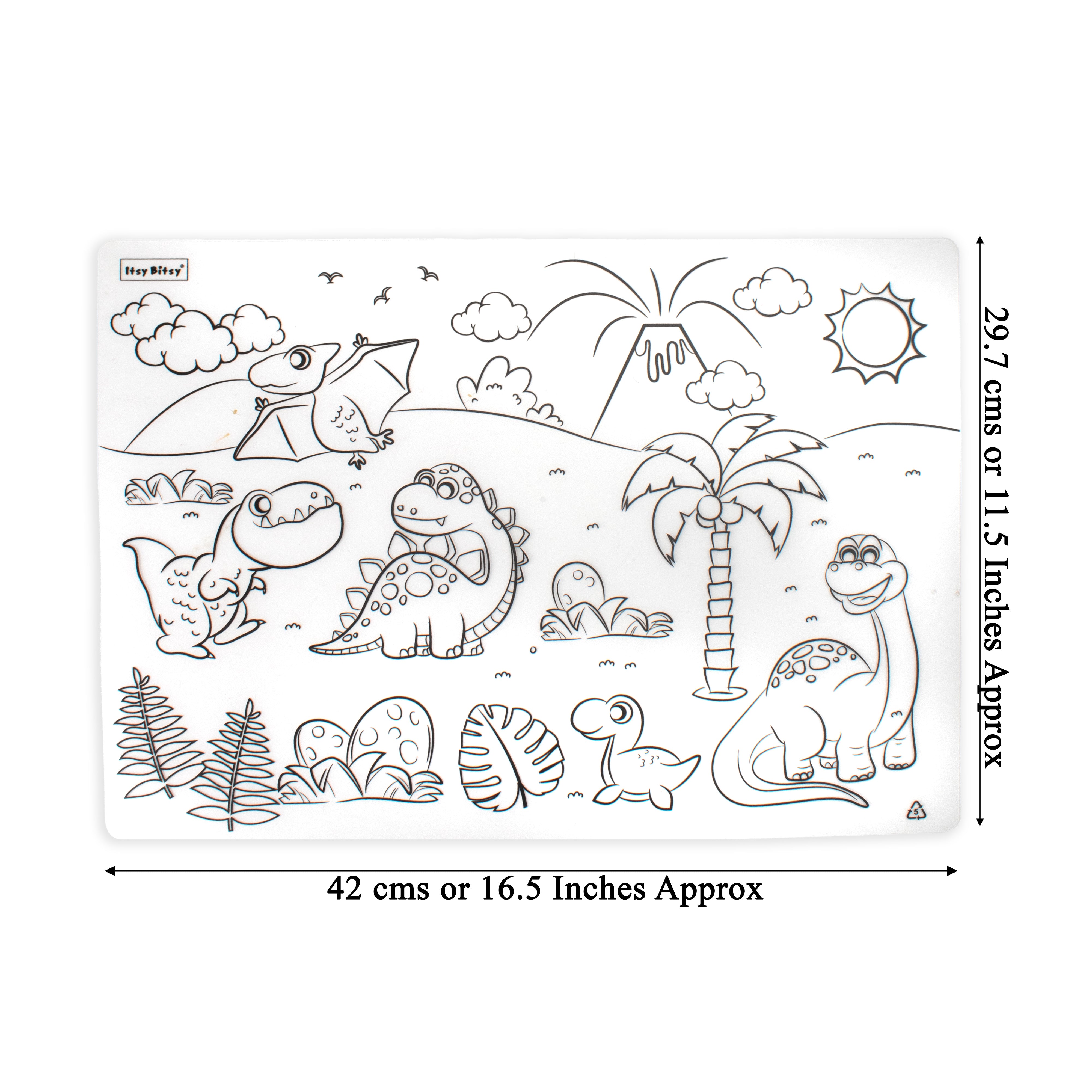 Colouring Place Mat Dino World A3 1 Sheet