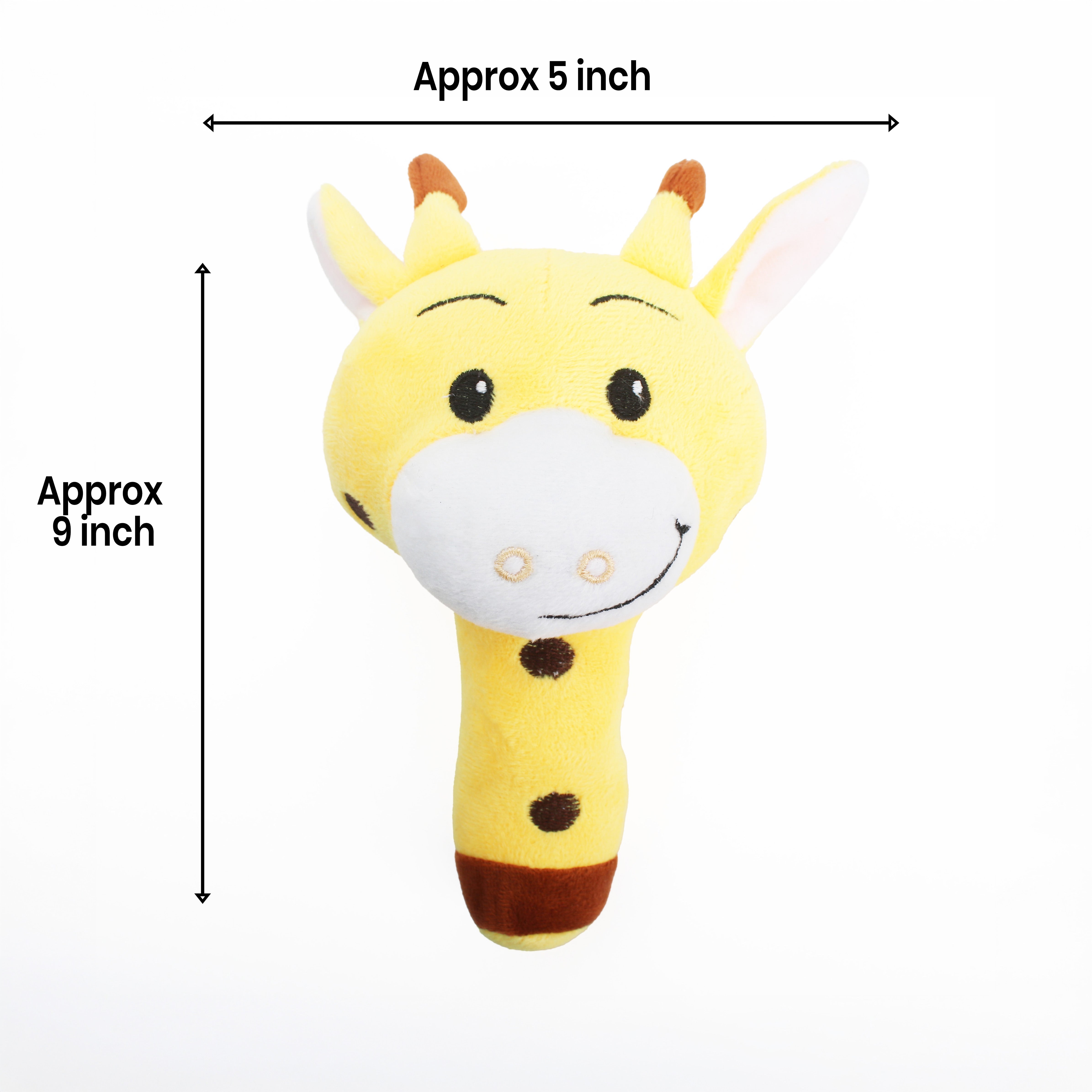 Soft Toy Giraffe Rattle L12 X H25 1pc