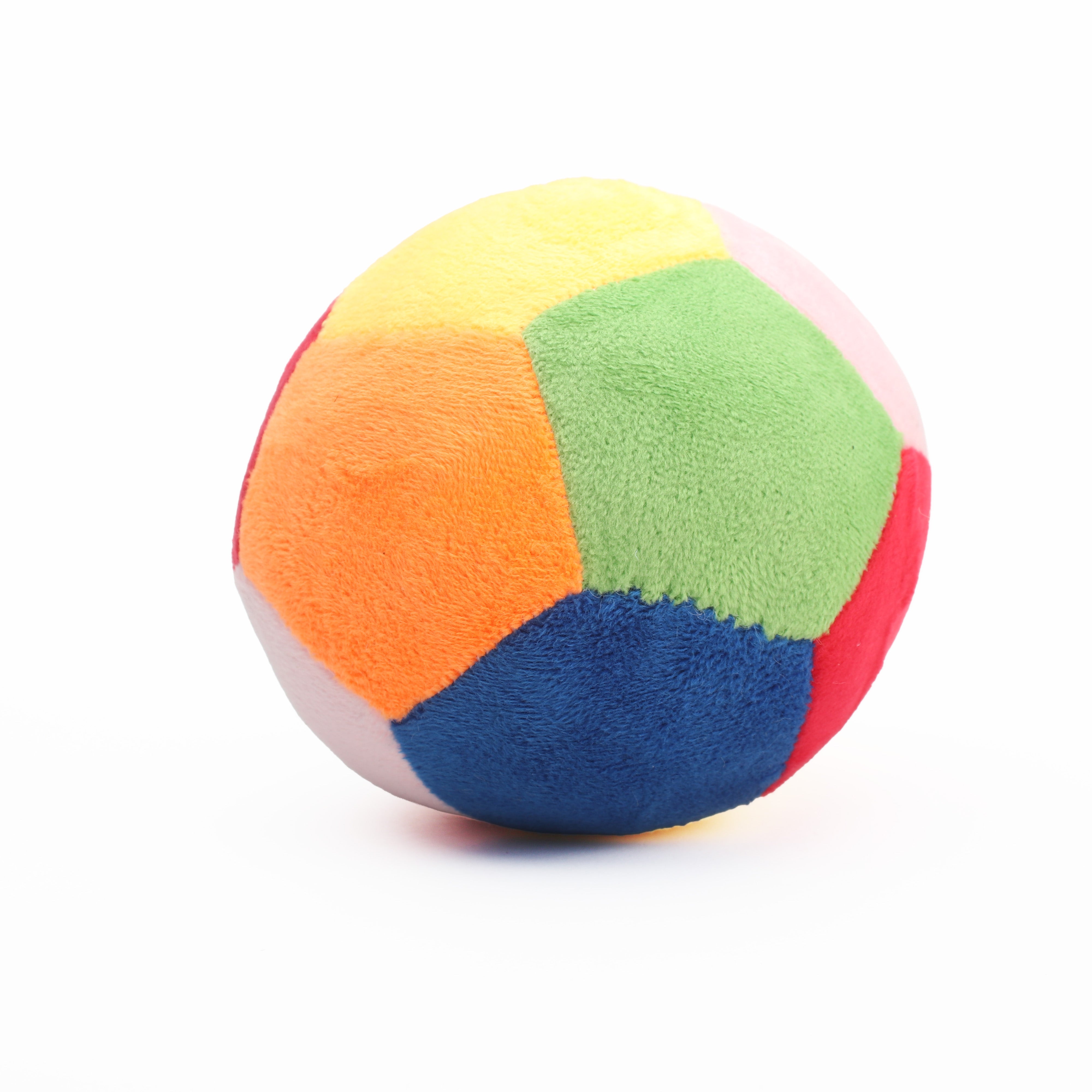 Soft Toy Rattle Ball Multicoloured 5inch 1pc