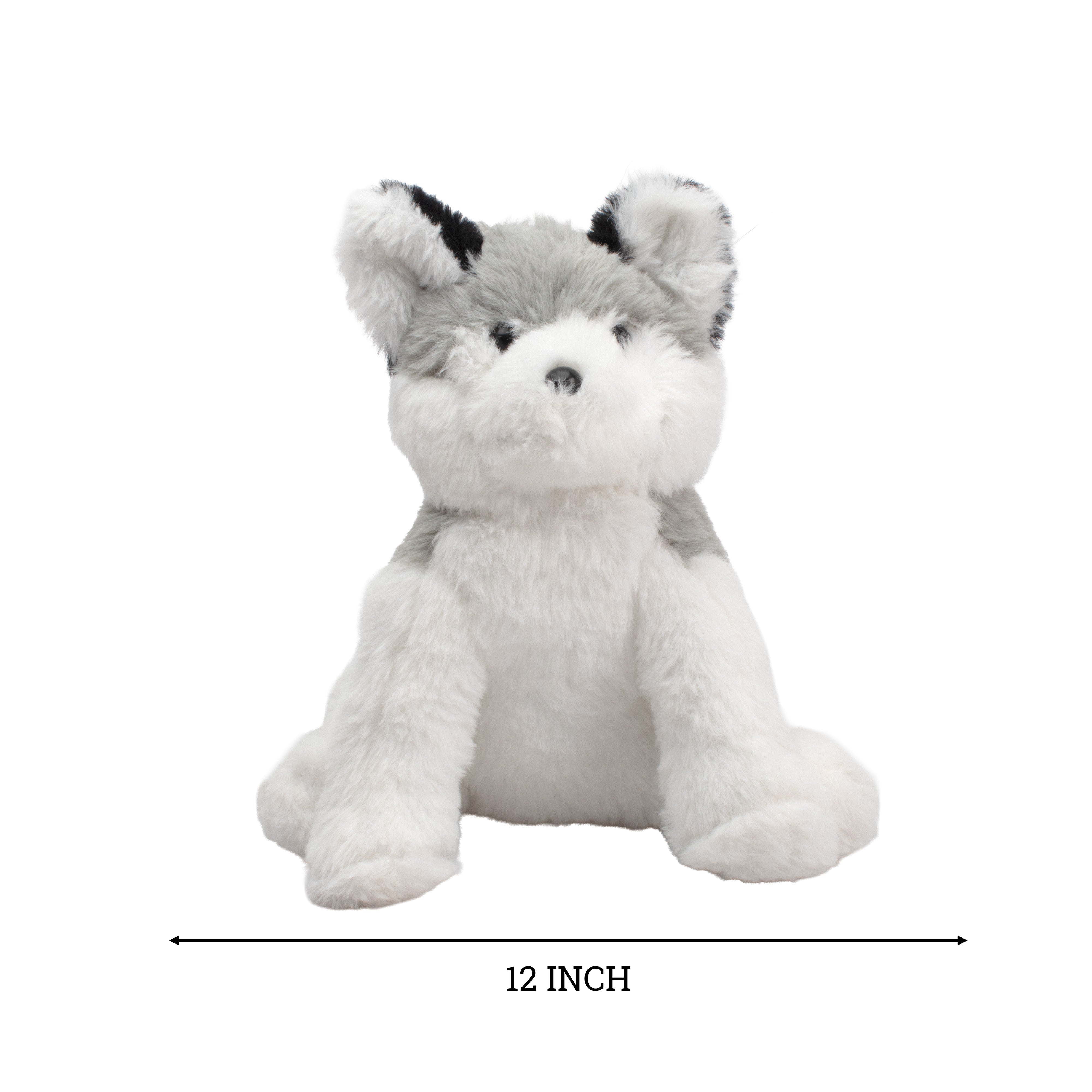 Soft Toy Husky Grey and white 12inch 1pc