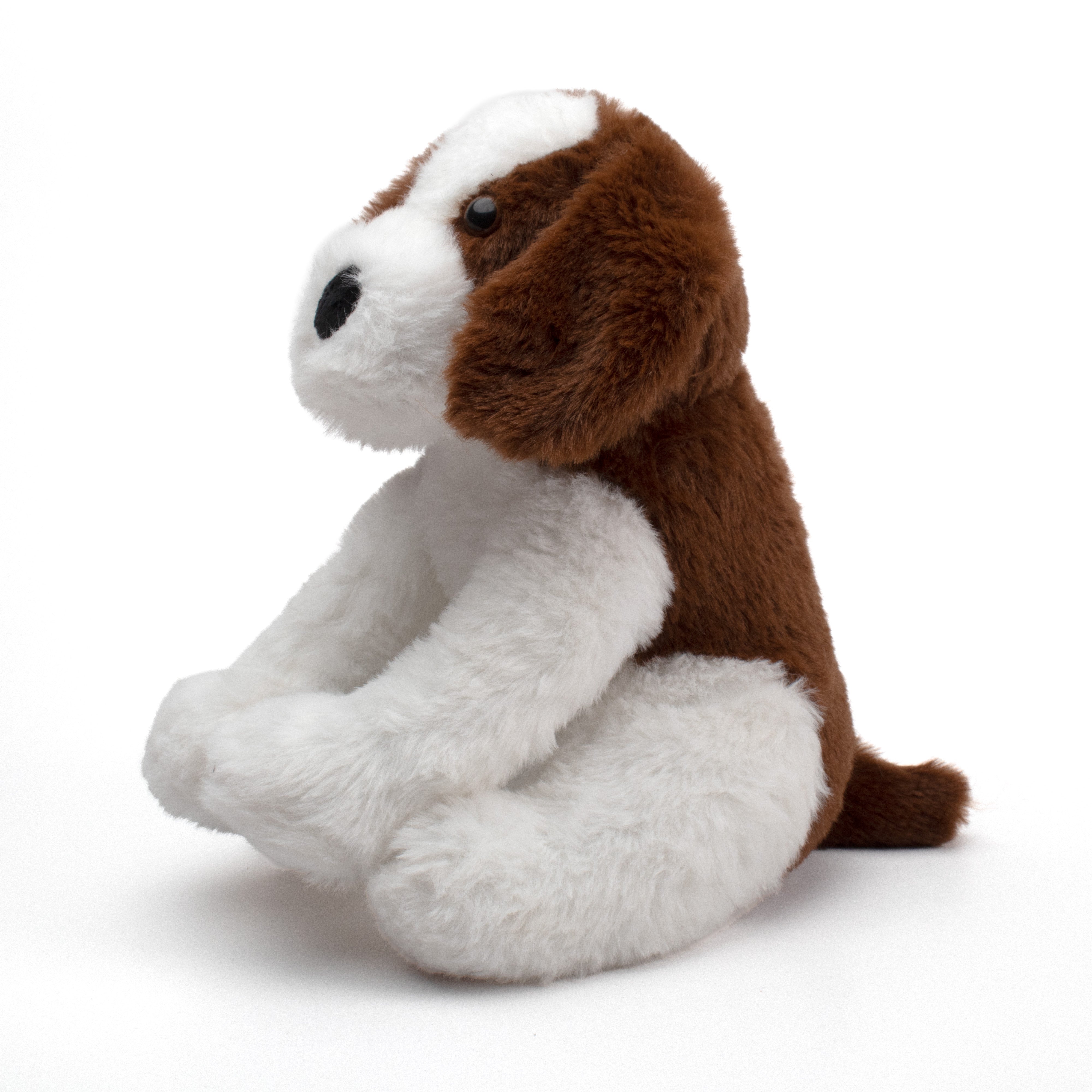 Soft Toy Dog White an Brown 12inch 1pc