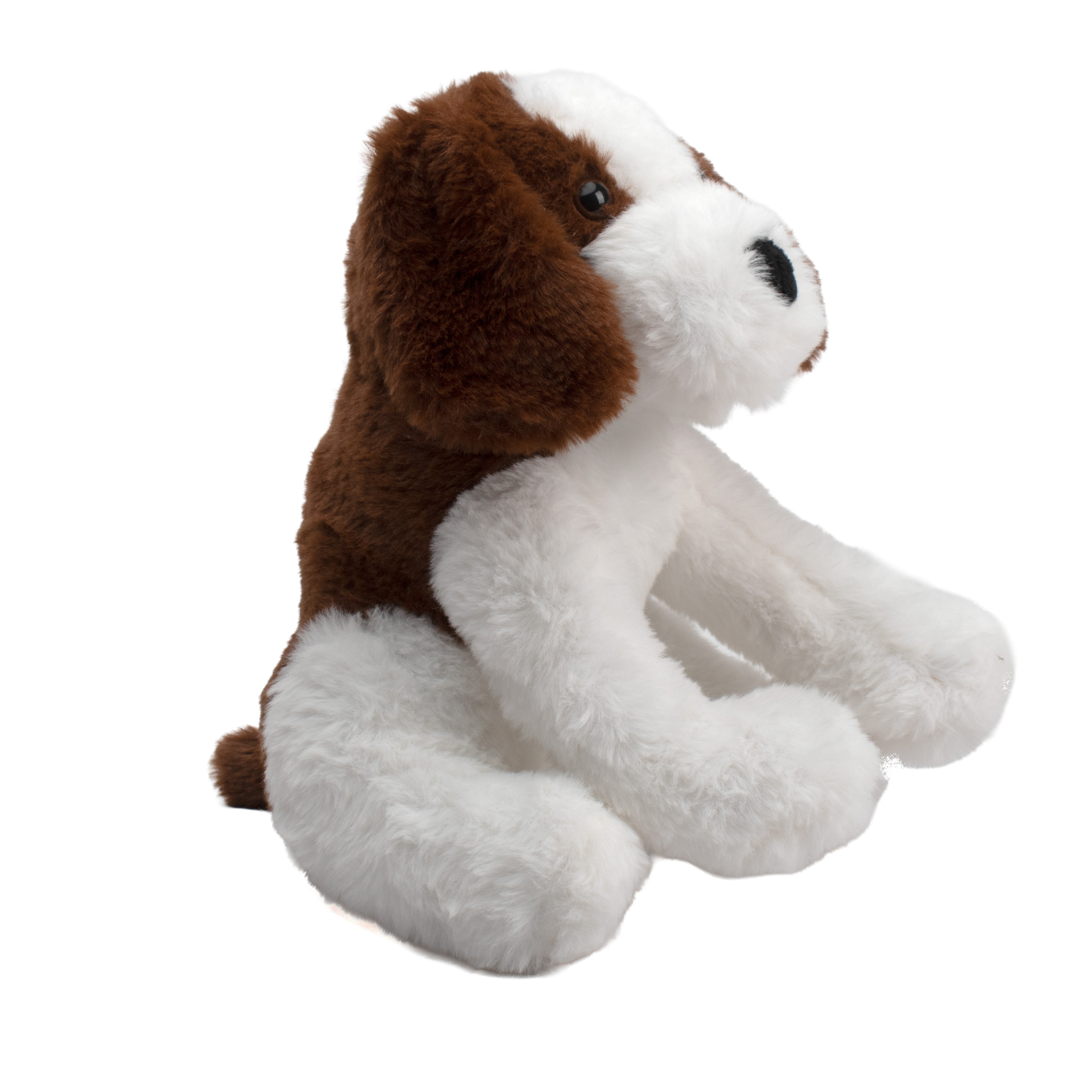 Soft Toy Dog White an Brown 12inch 1pc