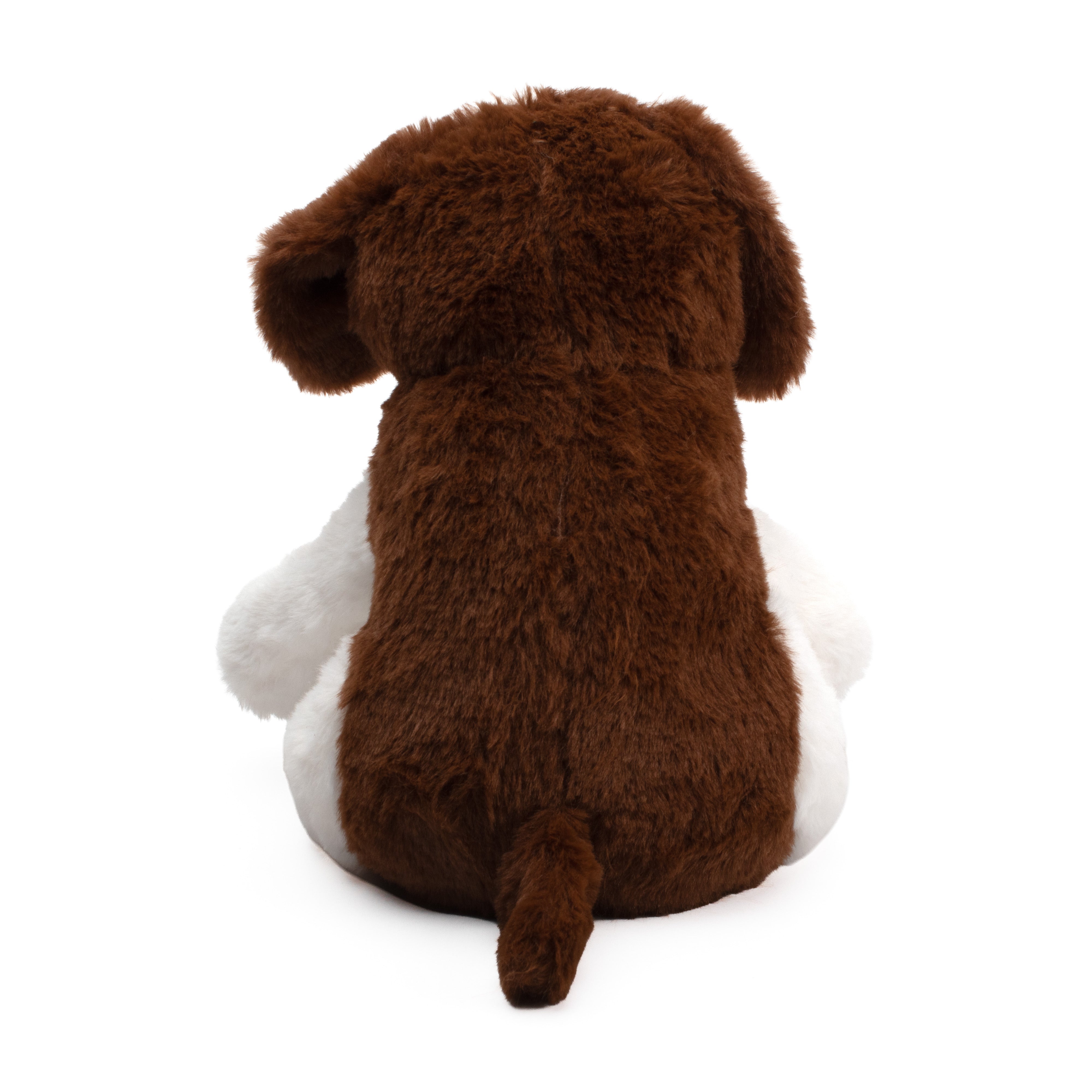 Soft Toy Dog White an Brown 12inch 1pc