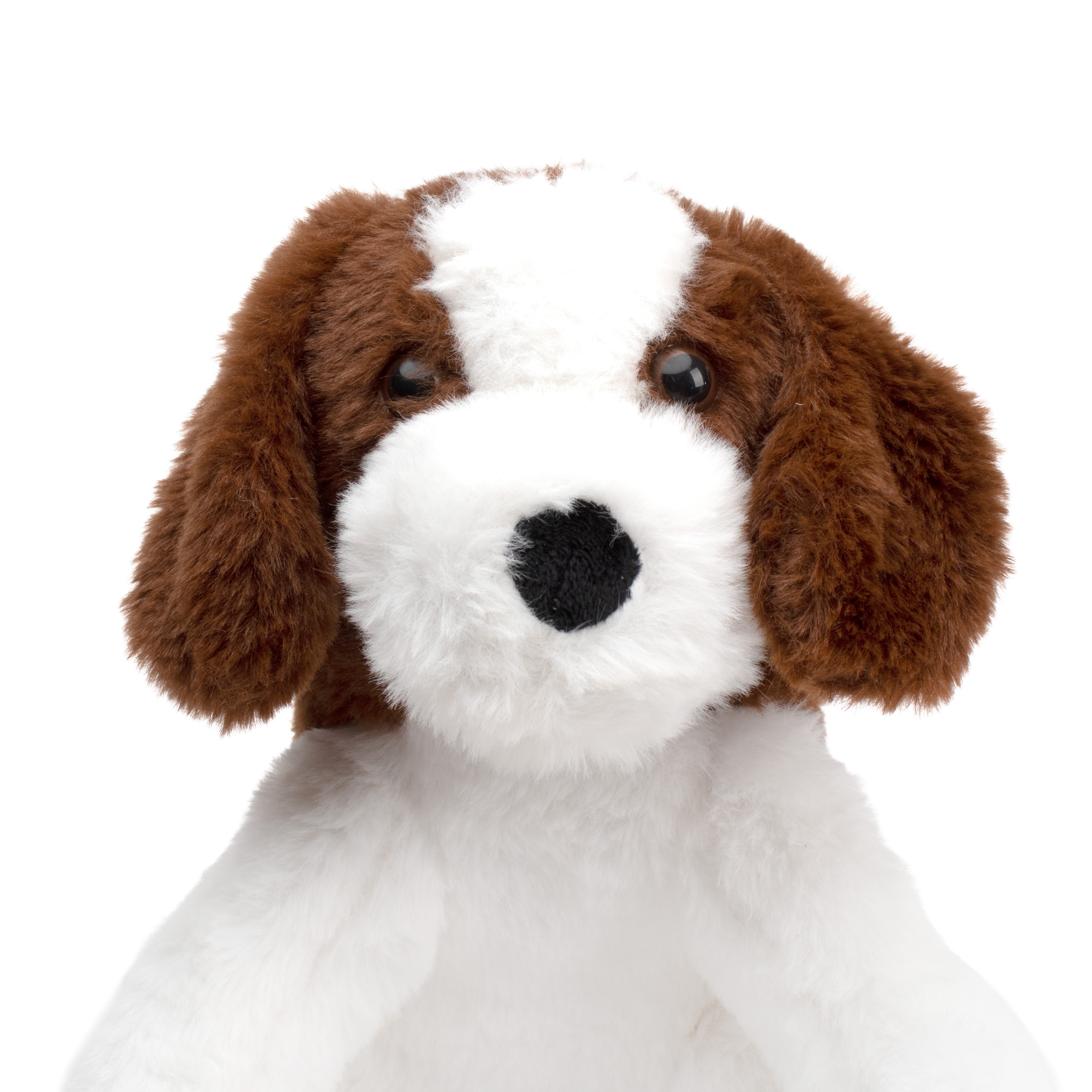Soft Toy Dog White an Brown 12inch 1pc
