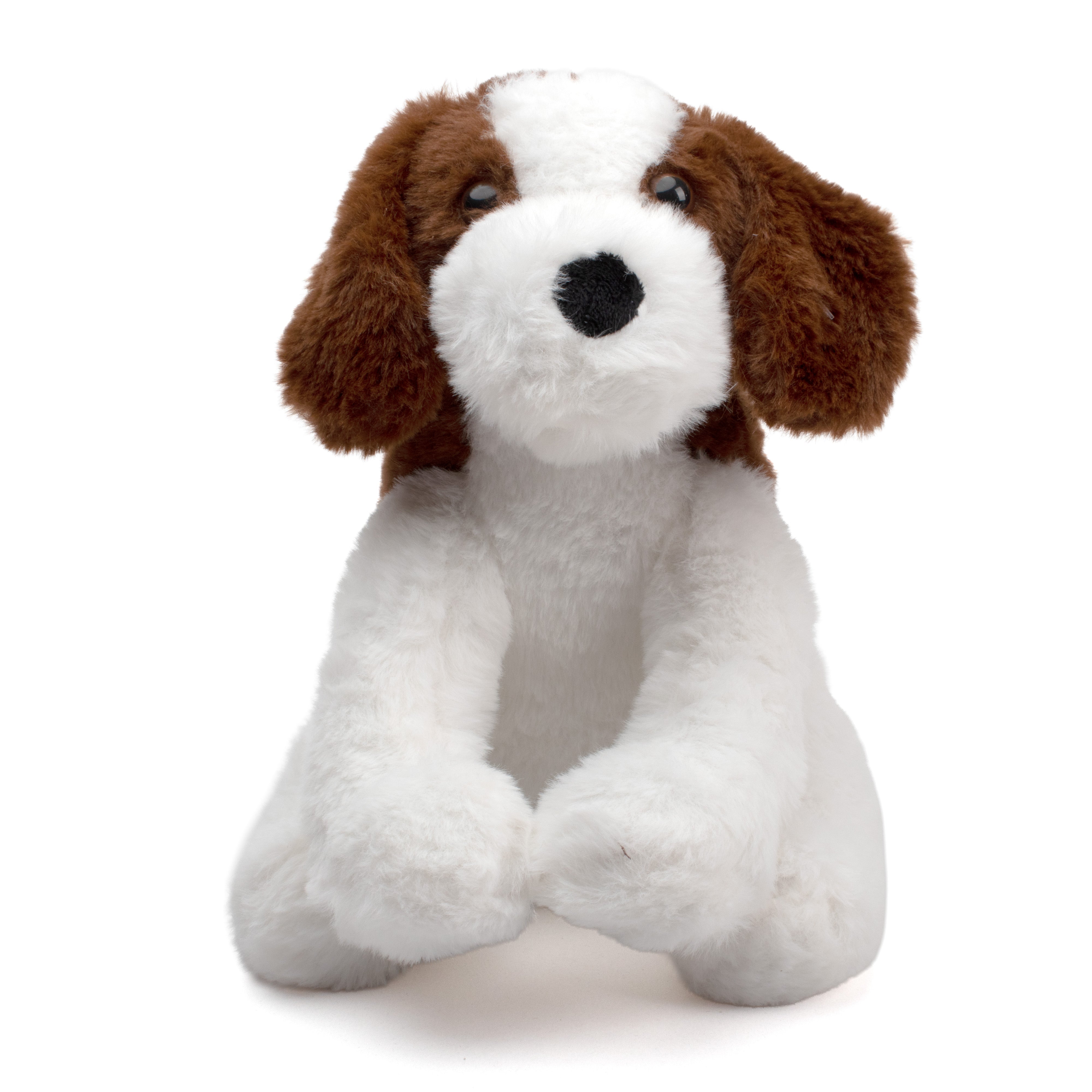 Soft Toy Dog White an Brown 12inch 1pc