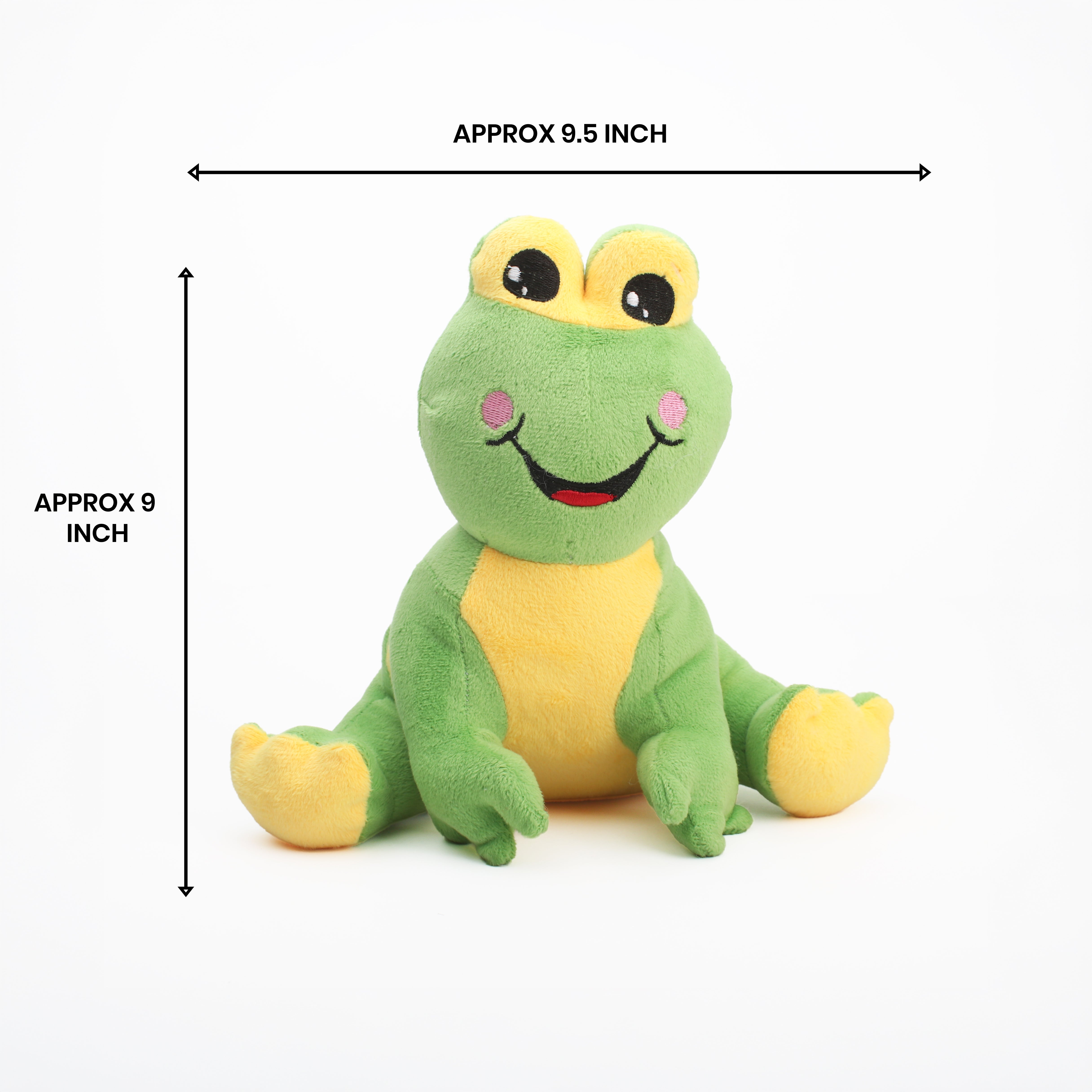 Soft Toy Frog Green and Yellow 10inch 1pc