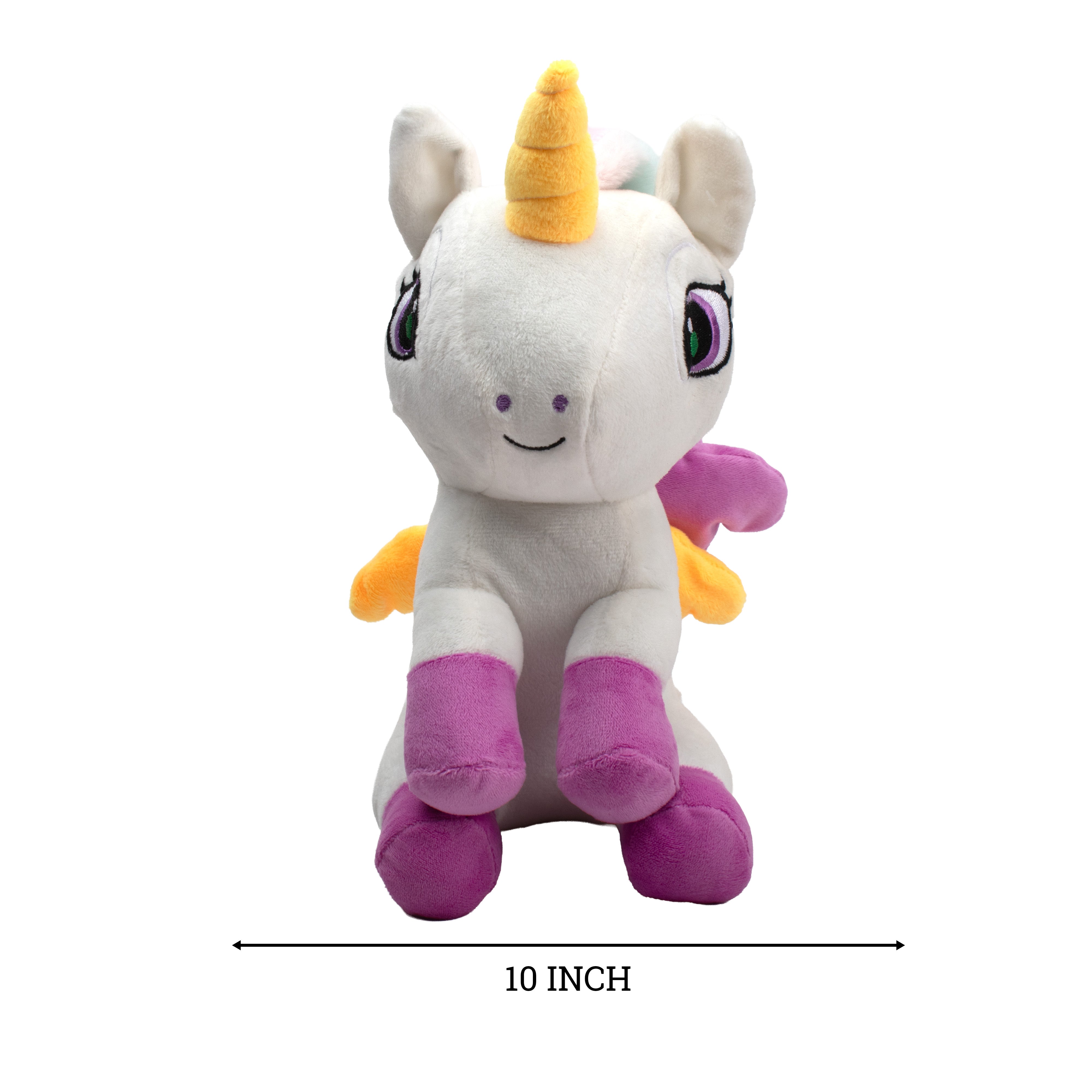 Soft Toy Unicorn White and Purple 10inch 1pc