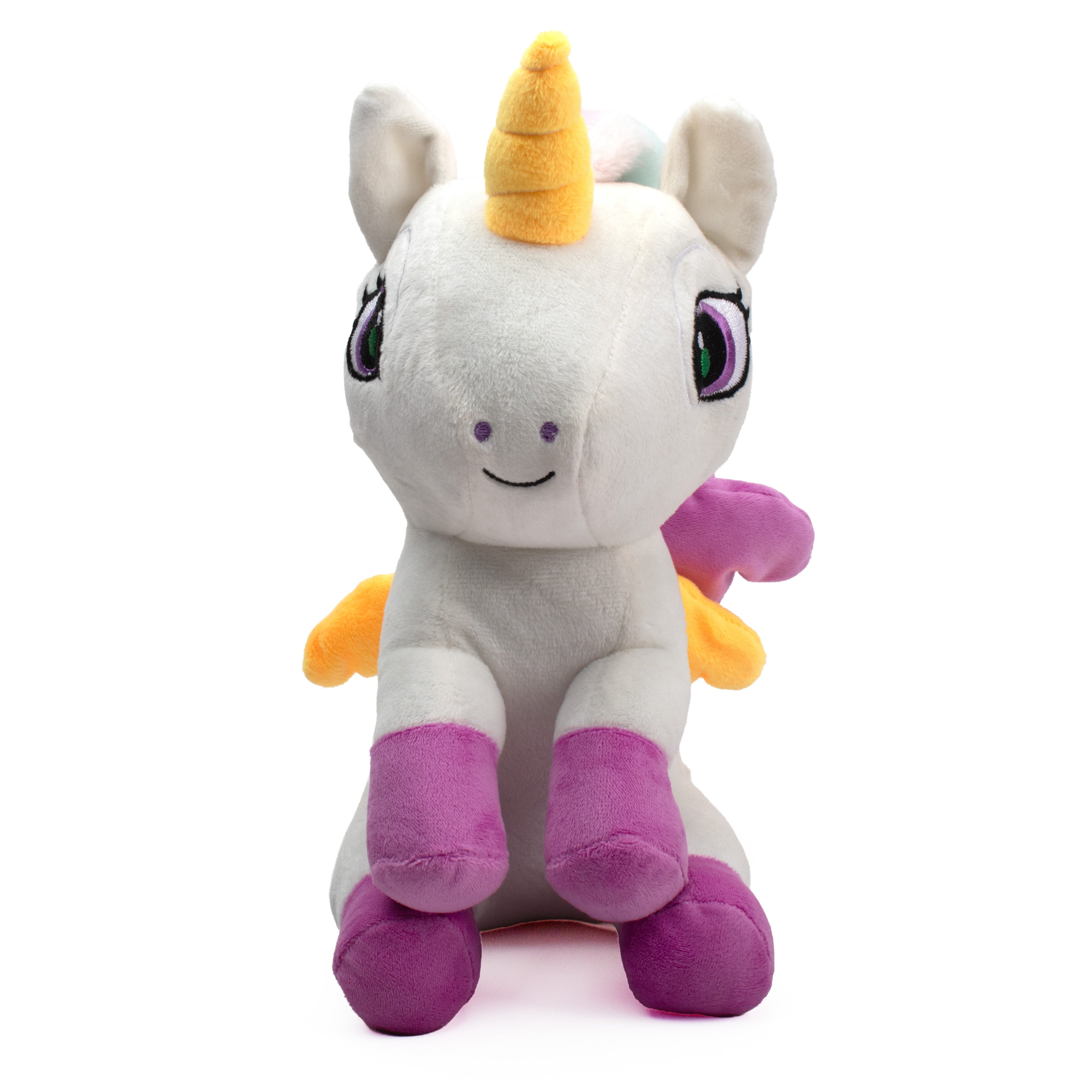 Soft Toy Unicorn White and Purple 10inch 1pc