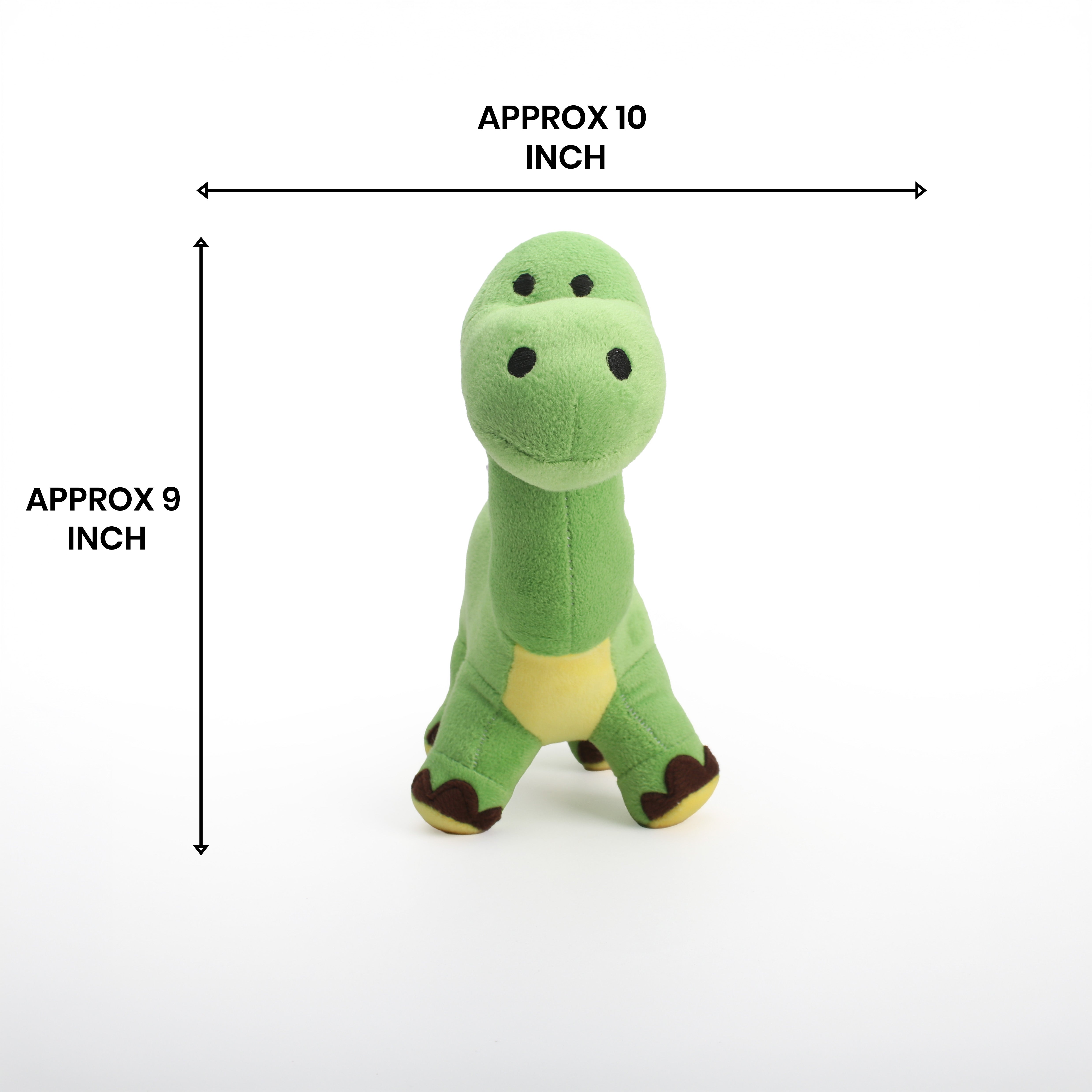 Soft Toy Dino Green and yellow 8inch 1pc