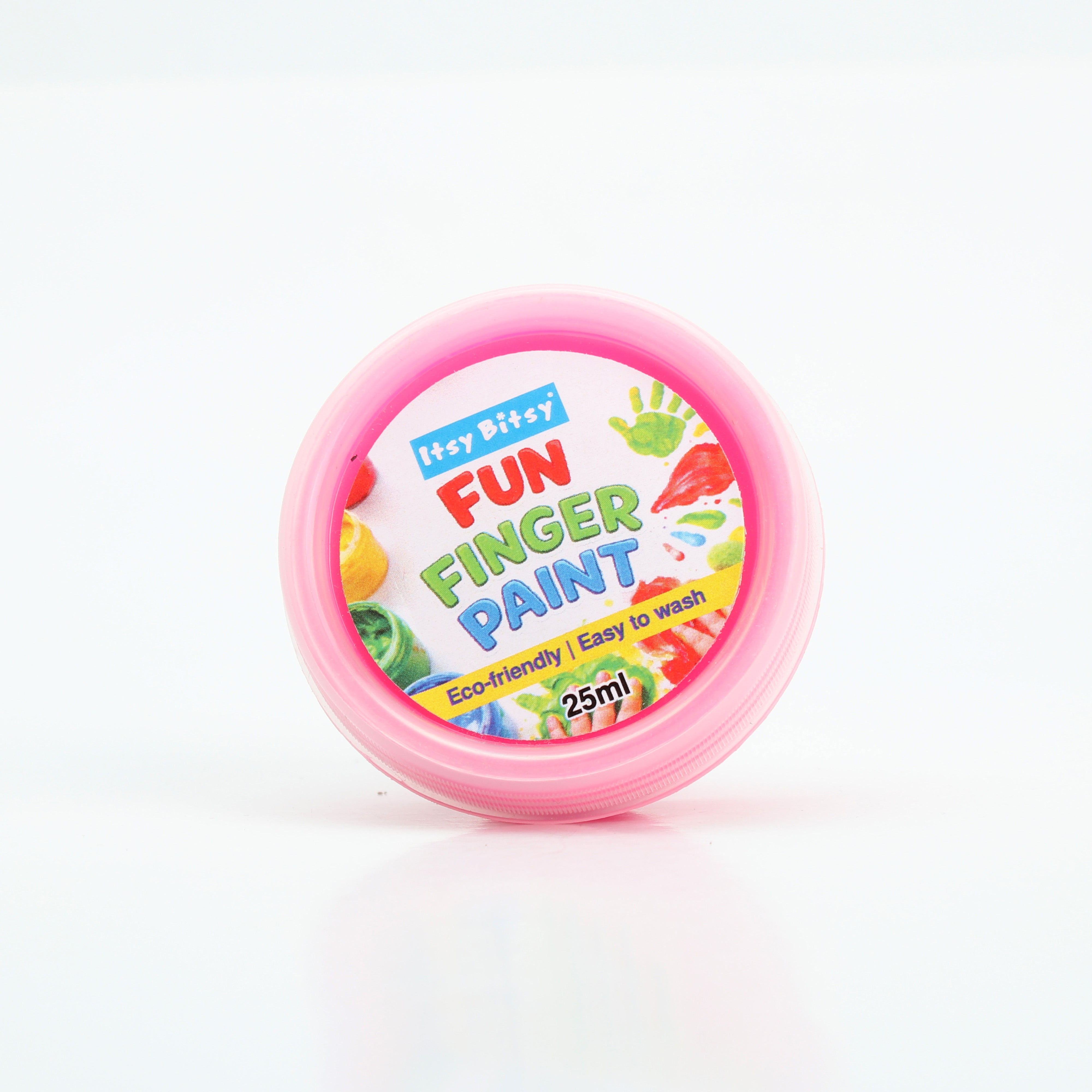 Fun Finger Paint Bright Pink 25ml Wide mouth container