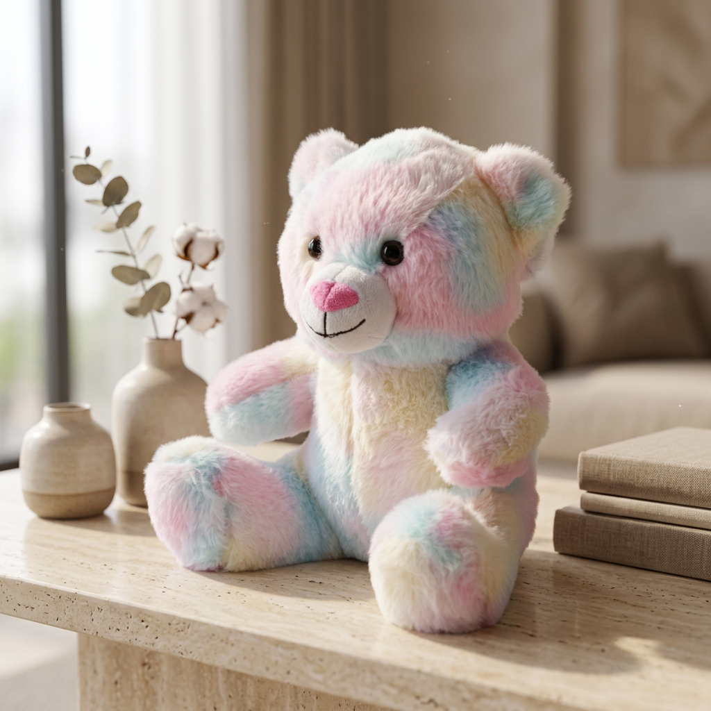 Soft Toy Teddy Bear Multicolor 9inch 1pc IB