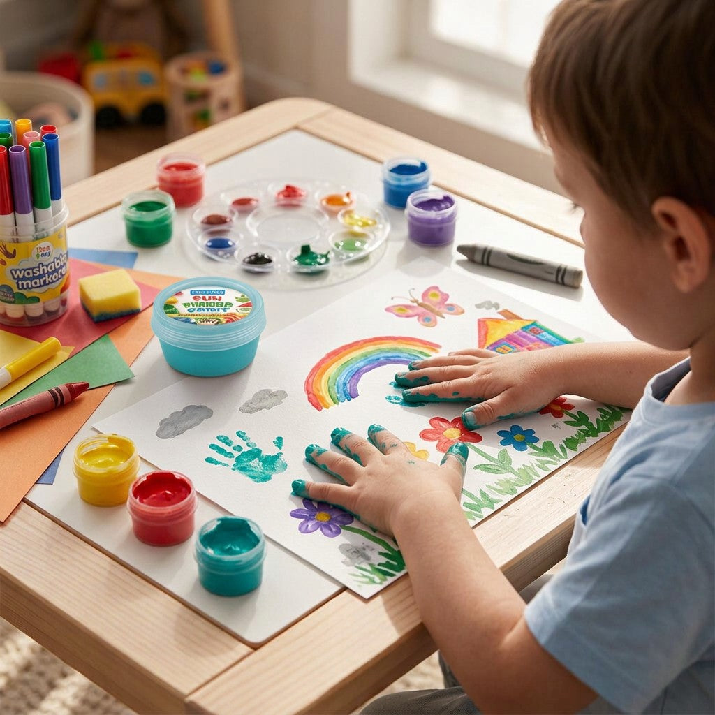 Fun Finger Paint Light teal 25ml Wide Mouth Container