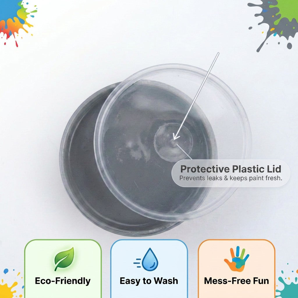 Fun Finger Paint Silver 25ml Wide Mouth Container
