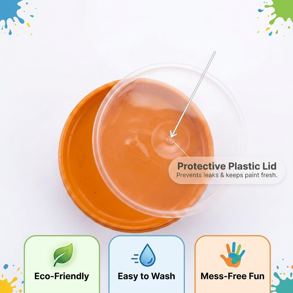 Fun Finger Paint Orange Candy 25ml Wide Mouth Container