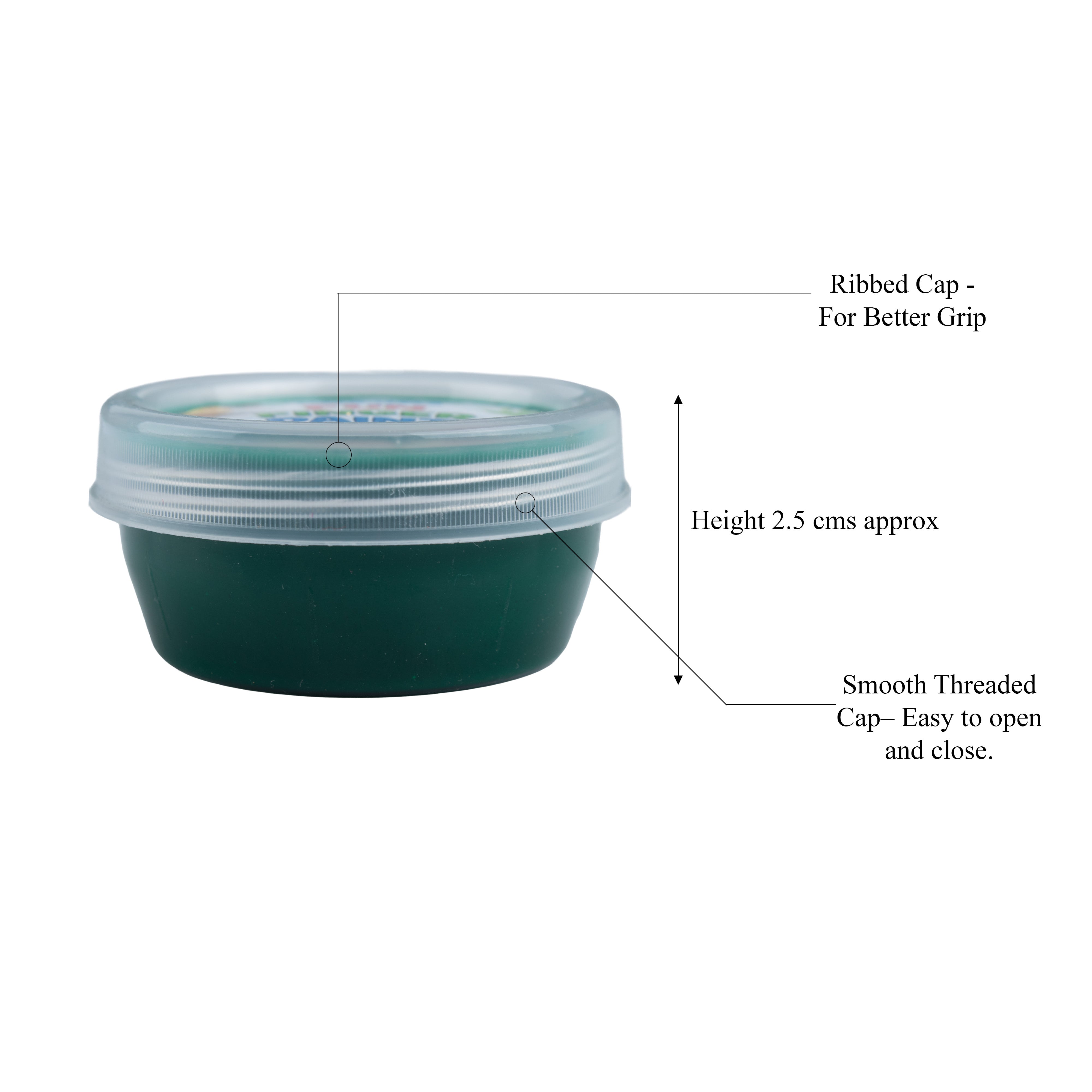 Fun Finger Paint Jade green 25ml Wide Mouth Container