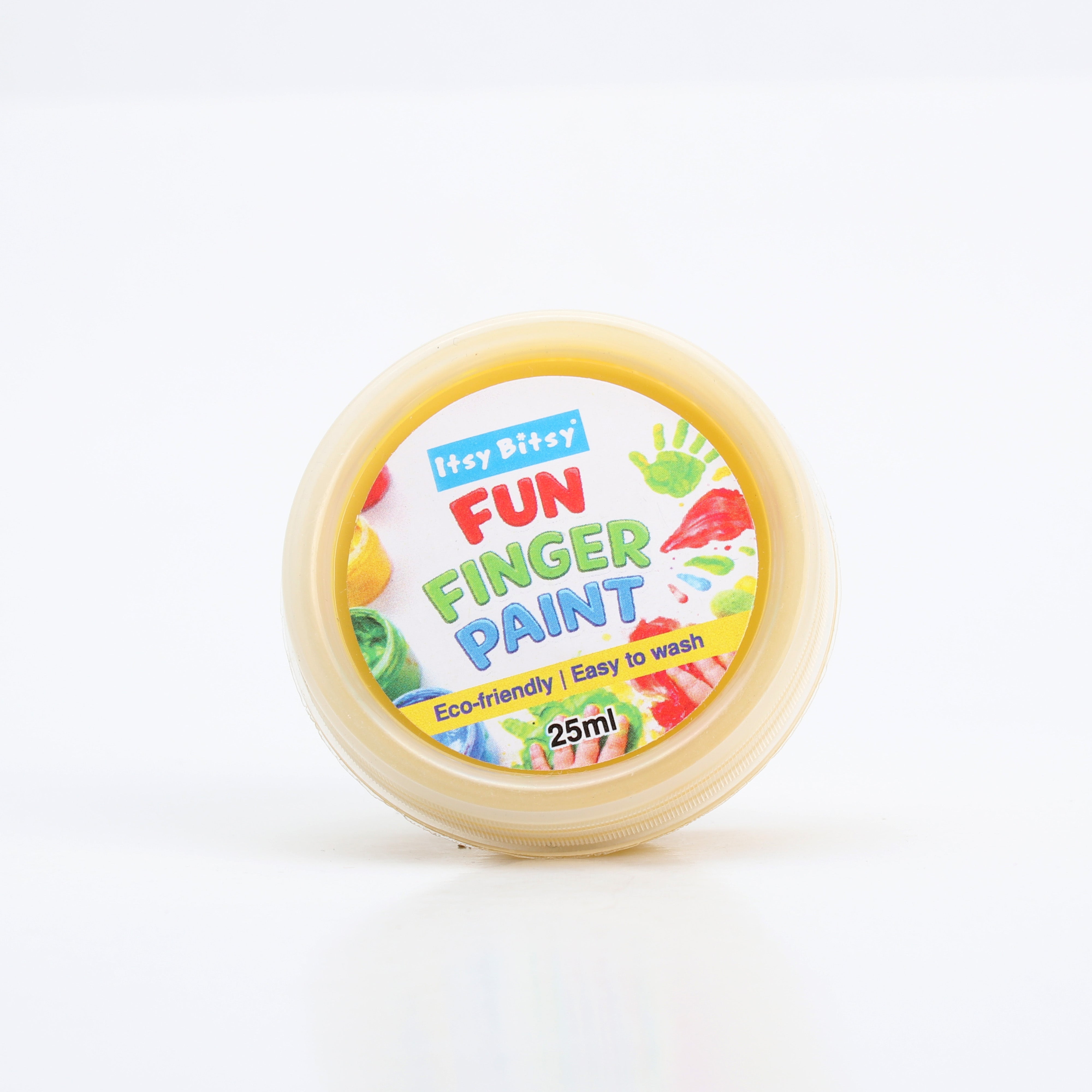 Fun Finger Paint Yellow 25ml Wide mouth container