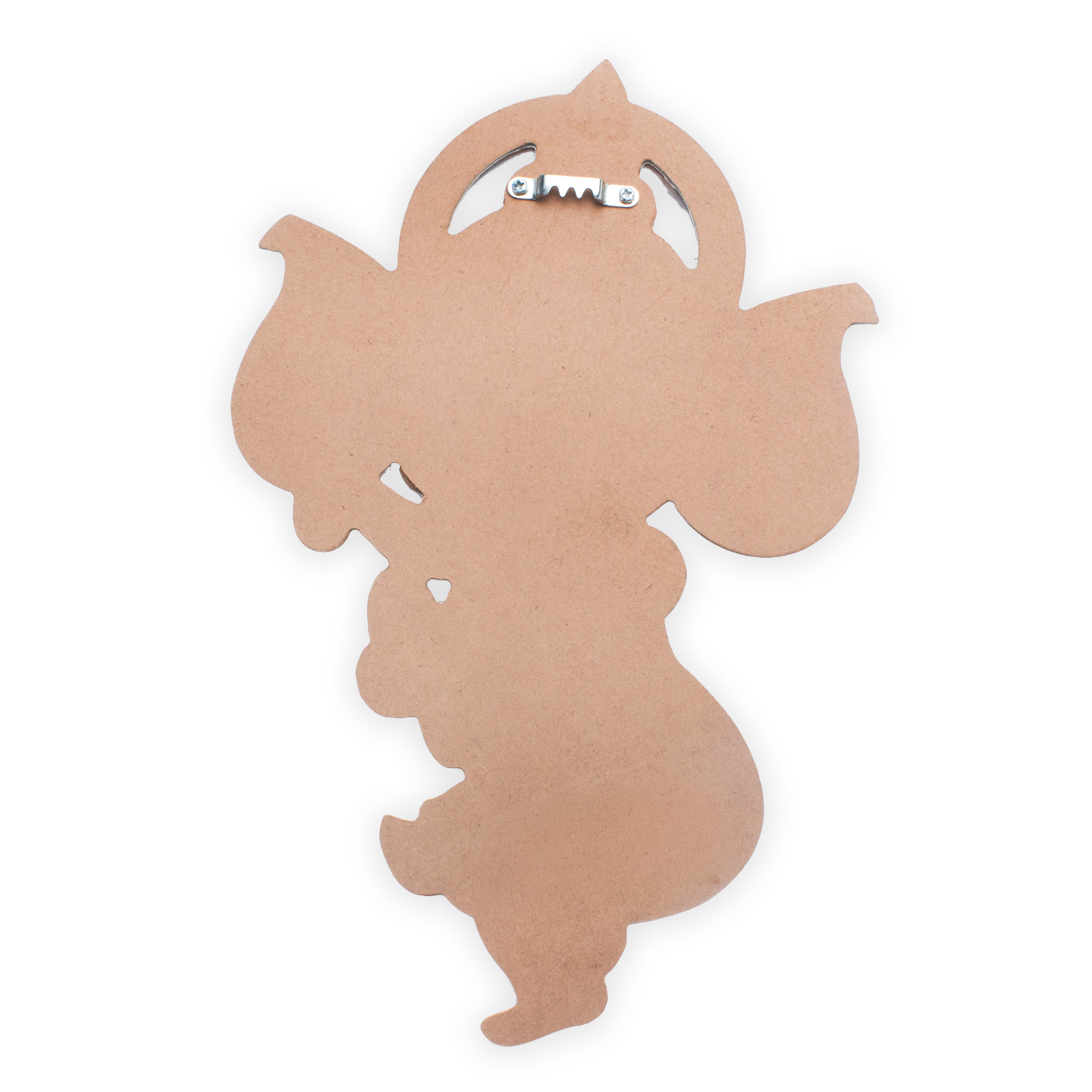 MDF 3D With Pre Marked Dancing Ganesha with Hanging Sawtooth - Hook Approx 12 X 8Inch - 1Pc