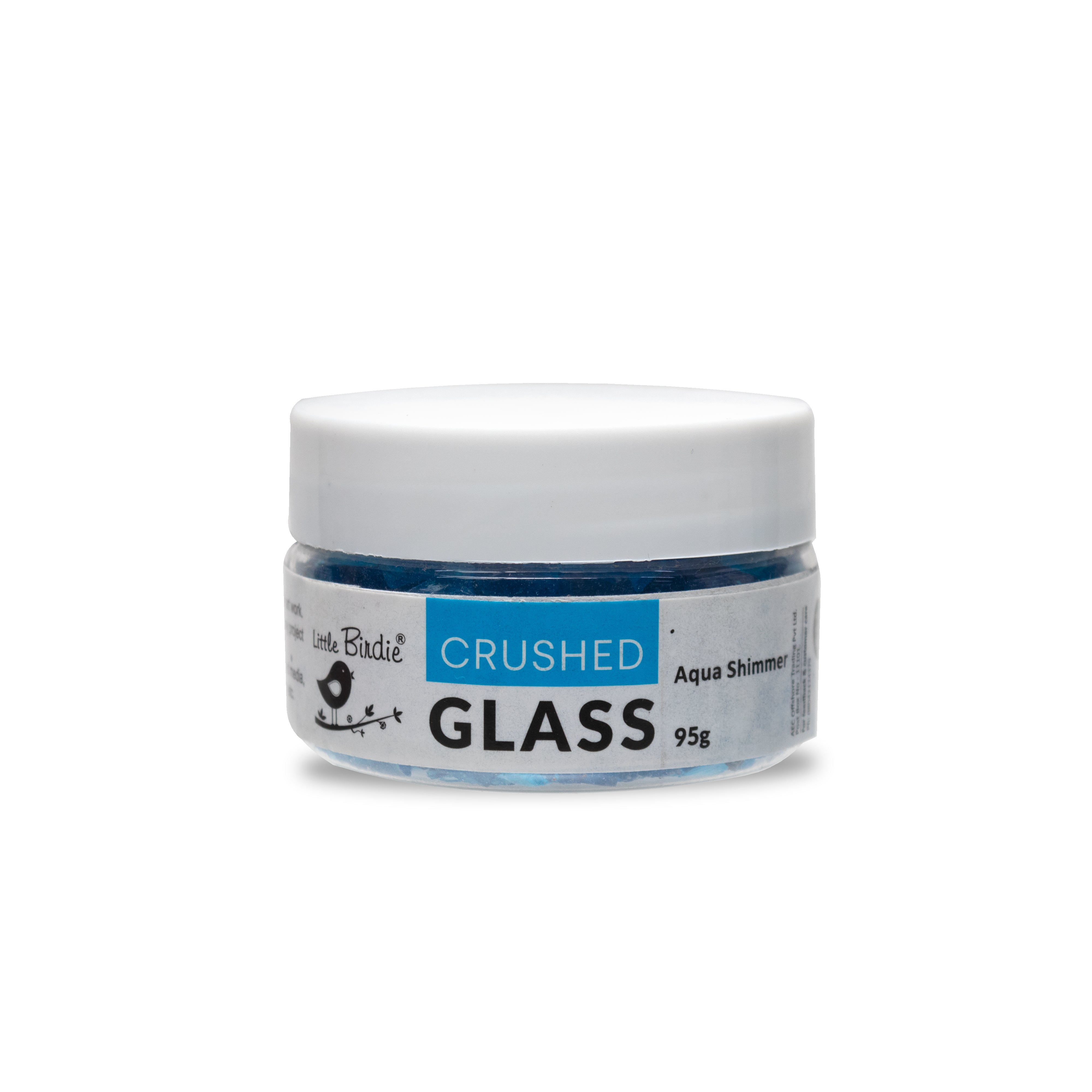 Crushed Glass Aqua Shimmer 95G Bottle Lb