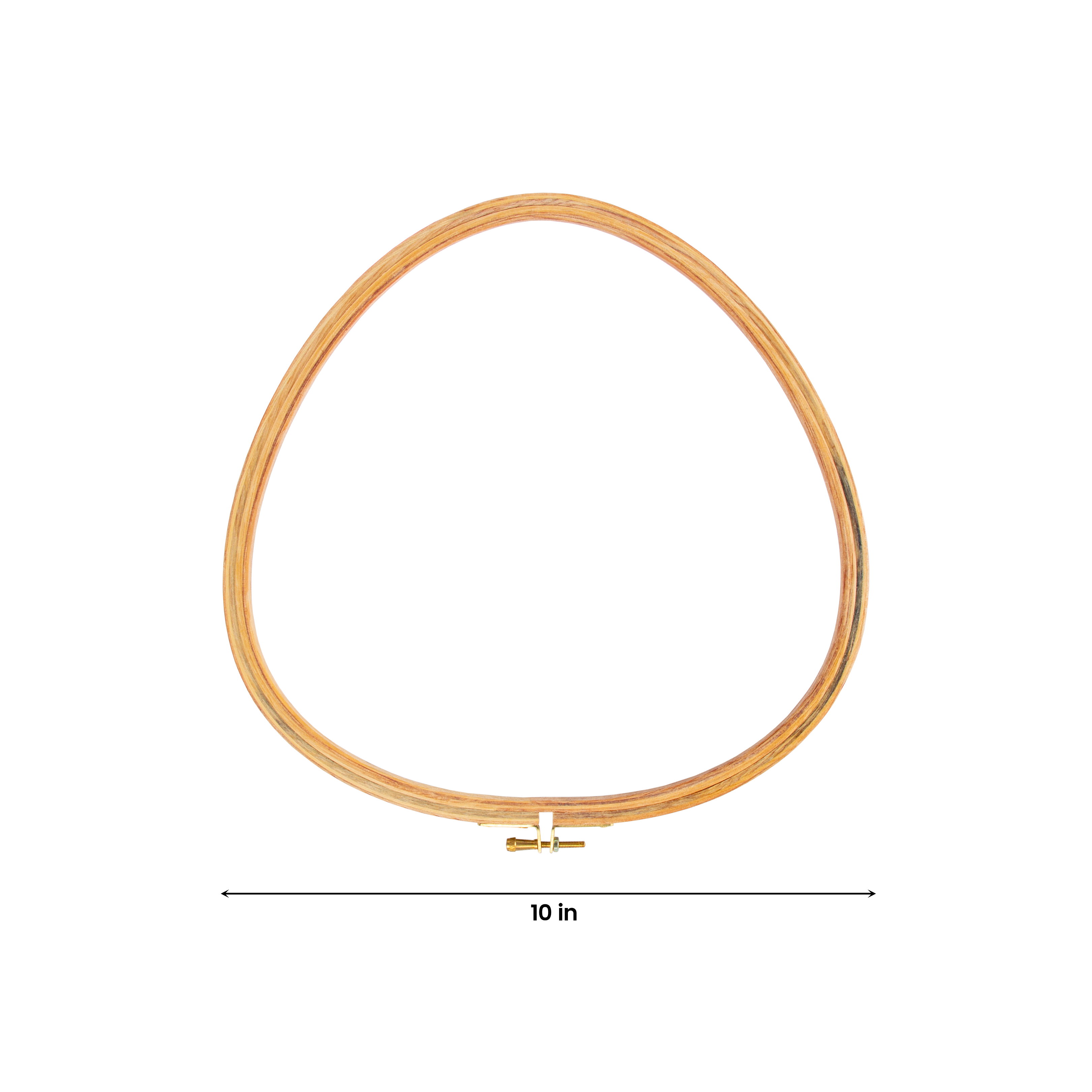 Pine Wooden Embroidery Hoops Triangle With Brass Screw 12Inch 1Pc