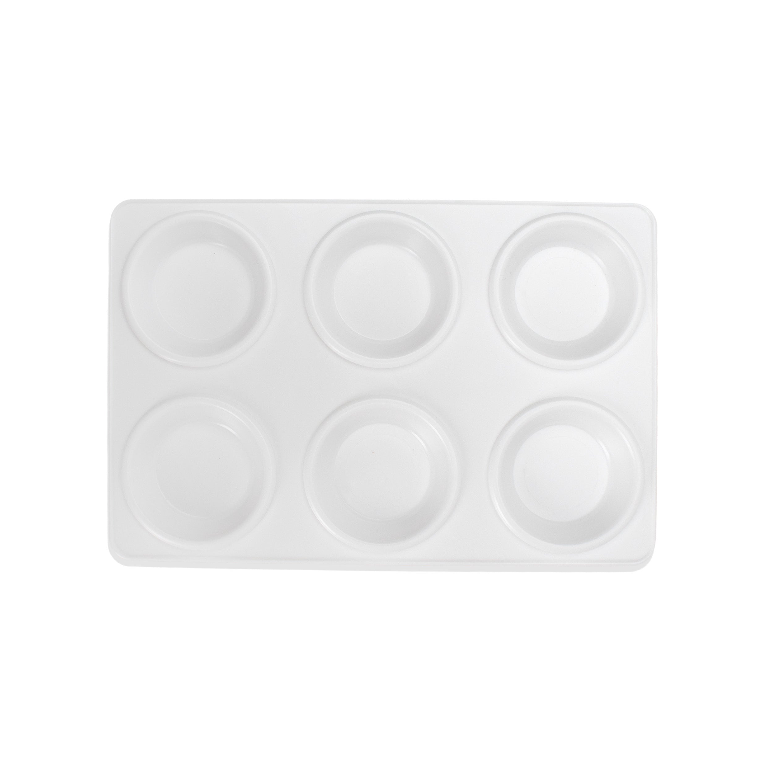 Artists Plastic Palette 9Inch X 5.9Inch 6 Well 1Pc