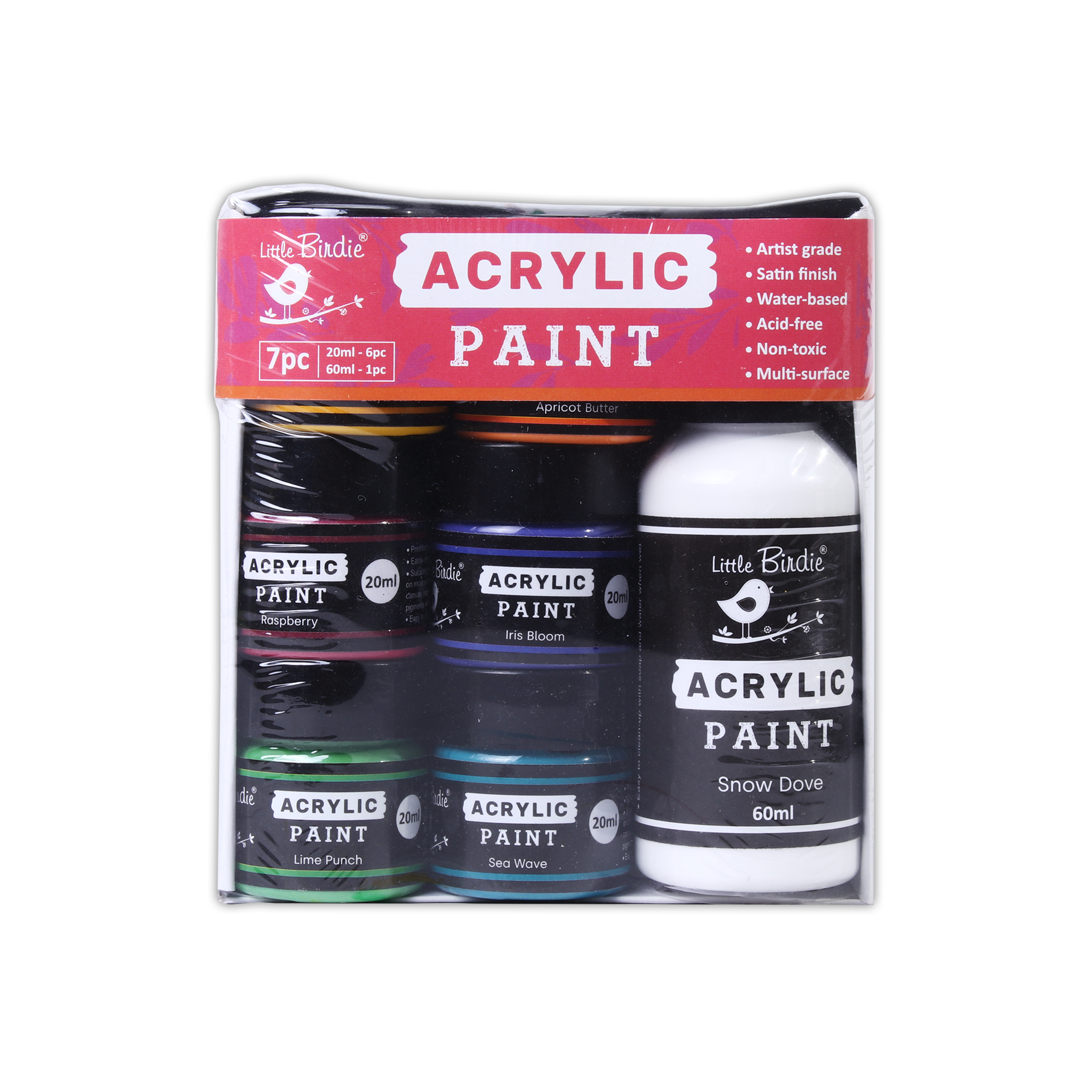 Acrylic Vibrant Hues Paint 7pc 1 Box
