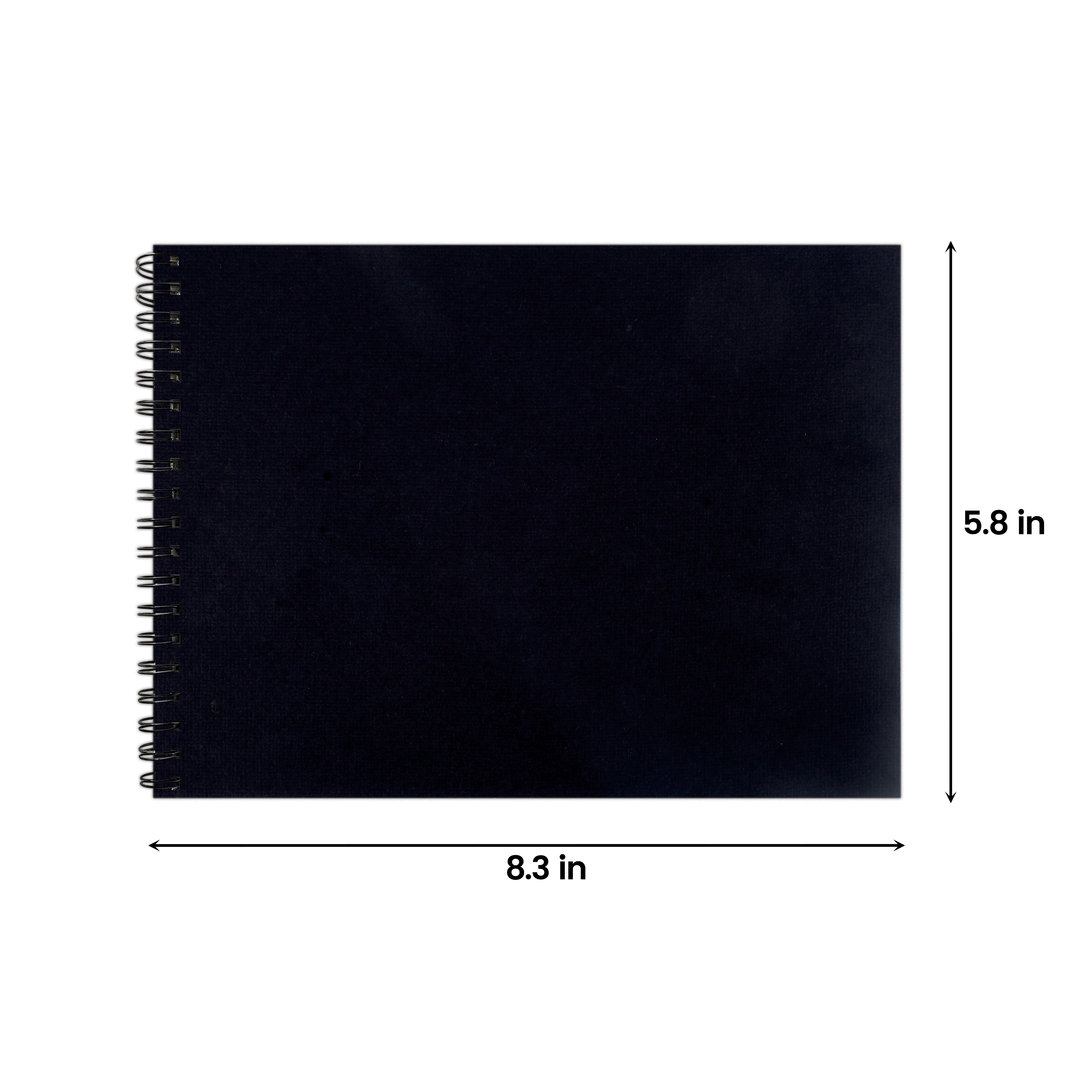 Black Handmade Paper Sketchbook Spiral Bound A5 200gsm 24Sheets 1 Book