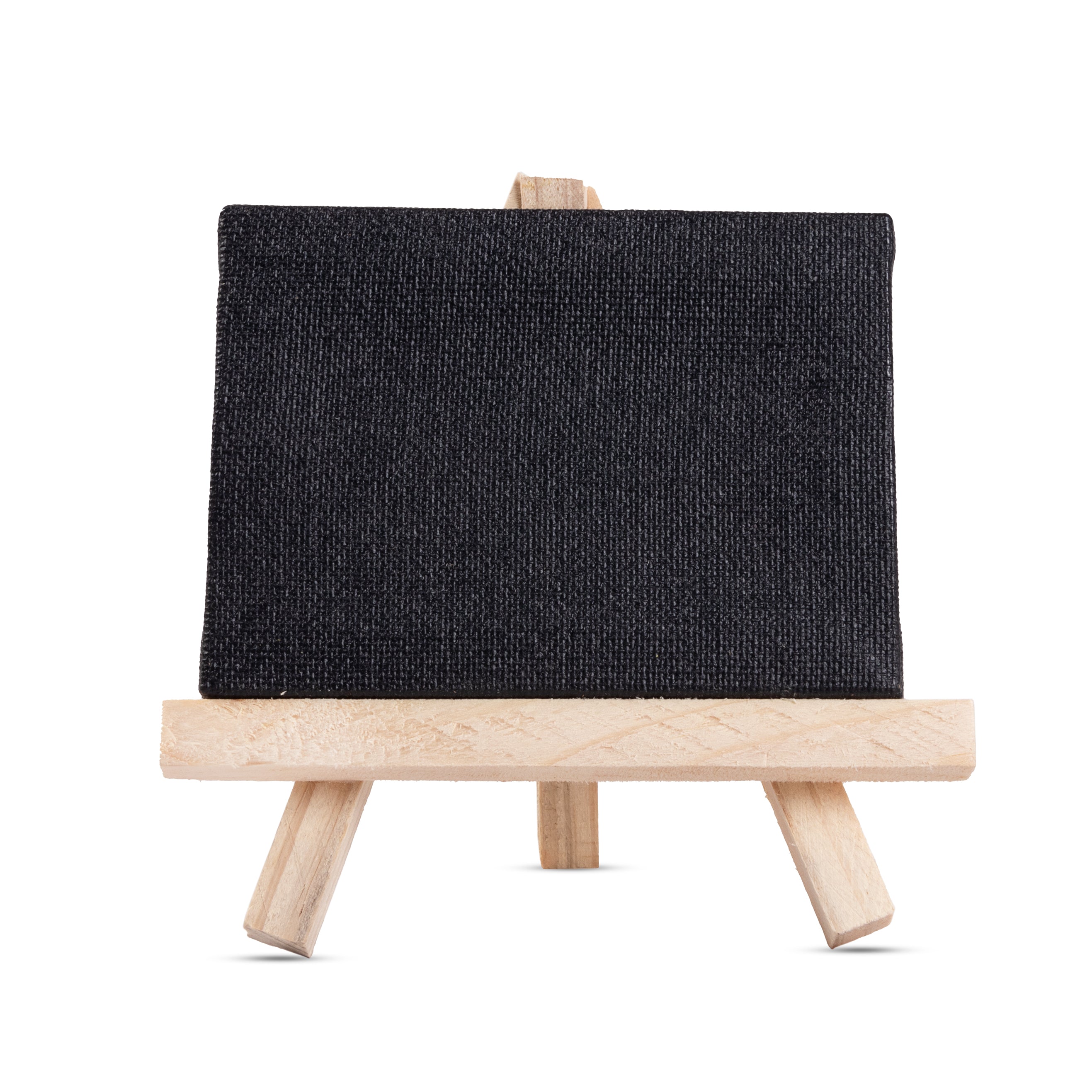 Wooden Mini Easel With Black Canvas Easel Size 11cm Canvas Size 10 X 7.5cm 1pc