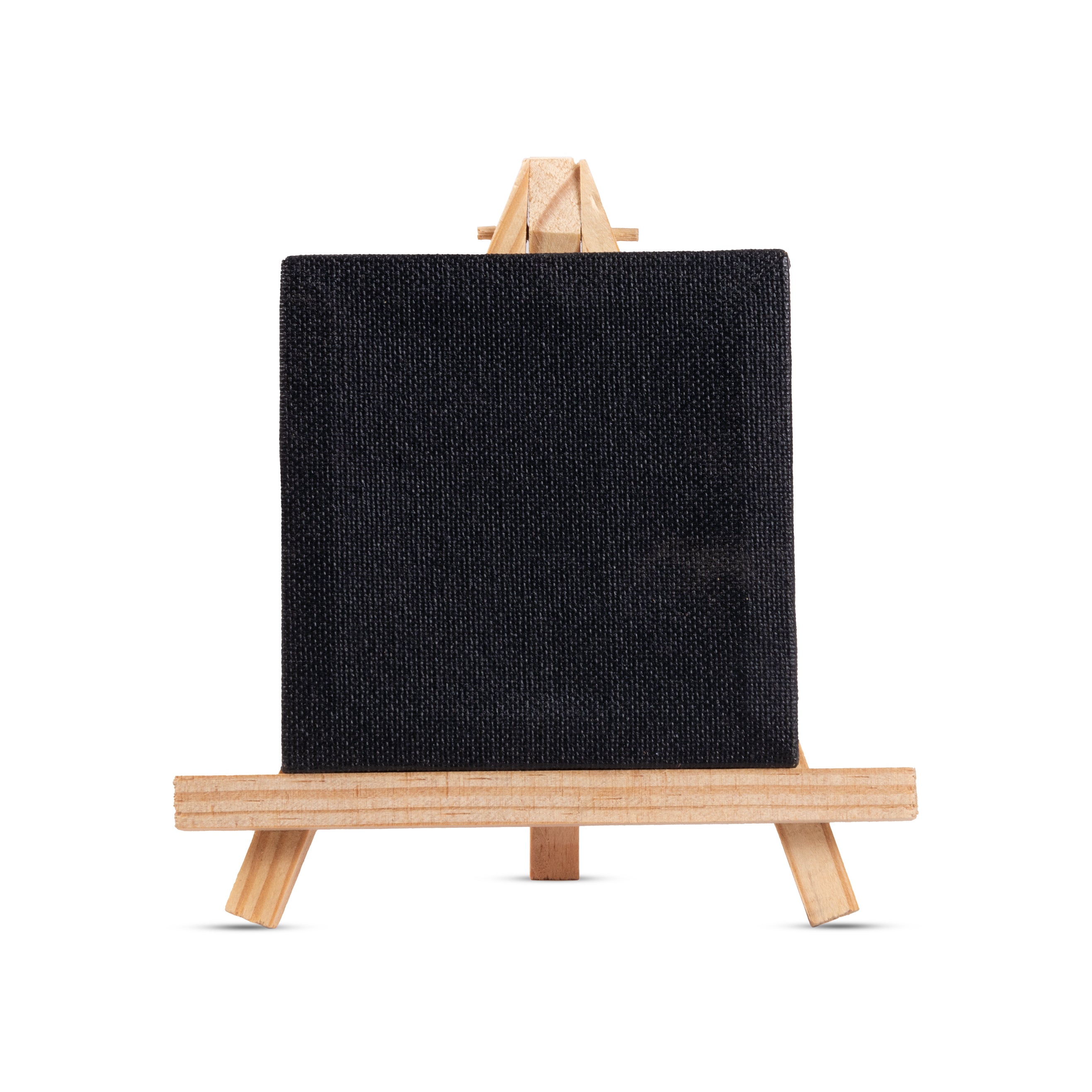 Wooden Mini Easel With Black Canvas Easel Size 15cm Canvas Size 10 X 10cm 1pc