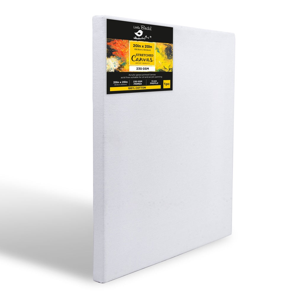 Stretched Canvas Frame 16X30Mm 230Gsm 20 X 20Inch 1Pc (Pack of 3)