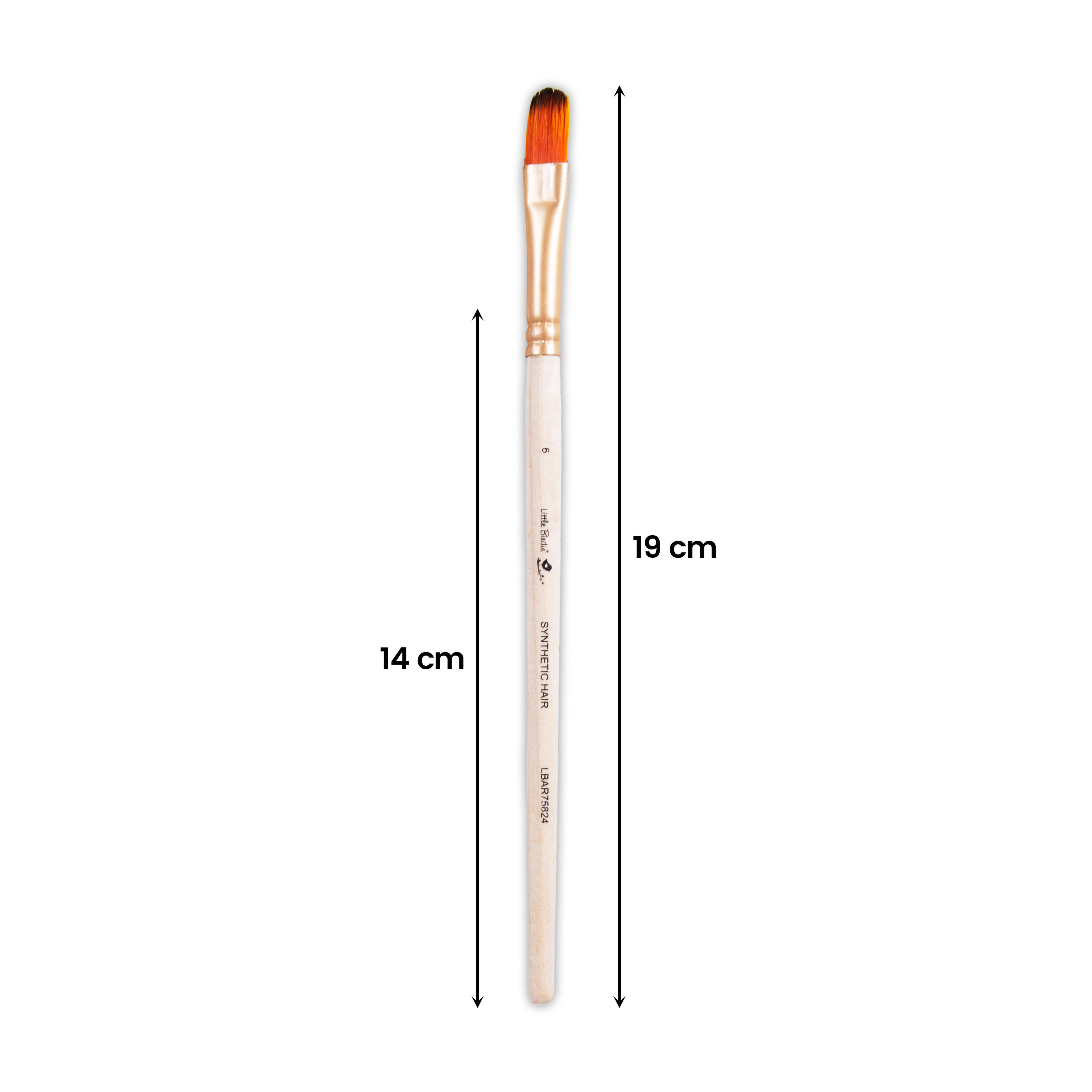 Filbert Brush Synthetic Hair Size 6 Handle Length 150mm 1pc