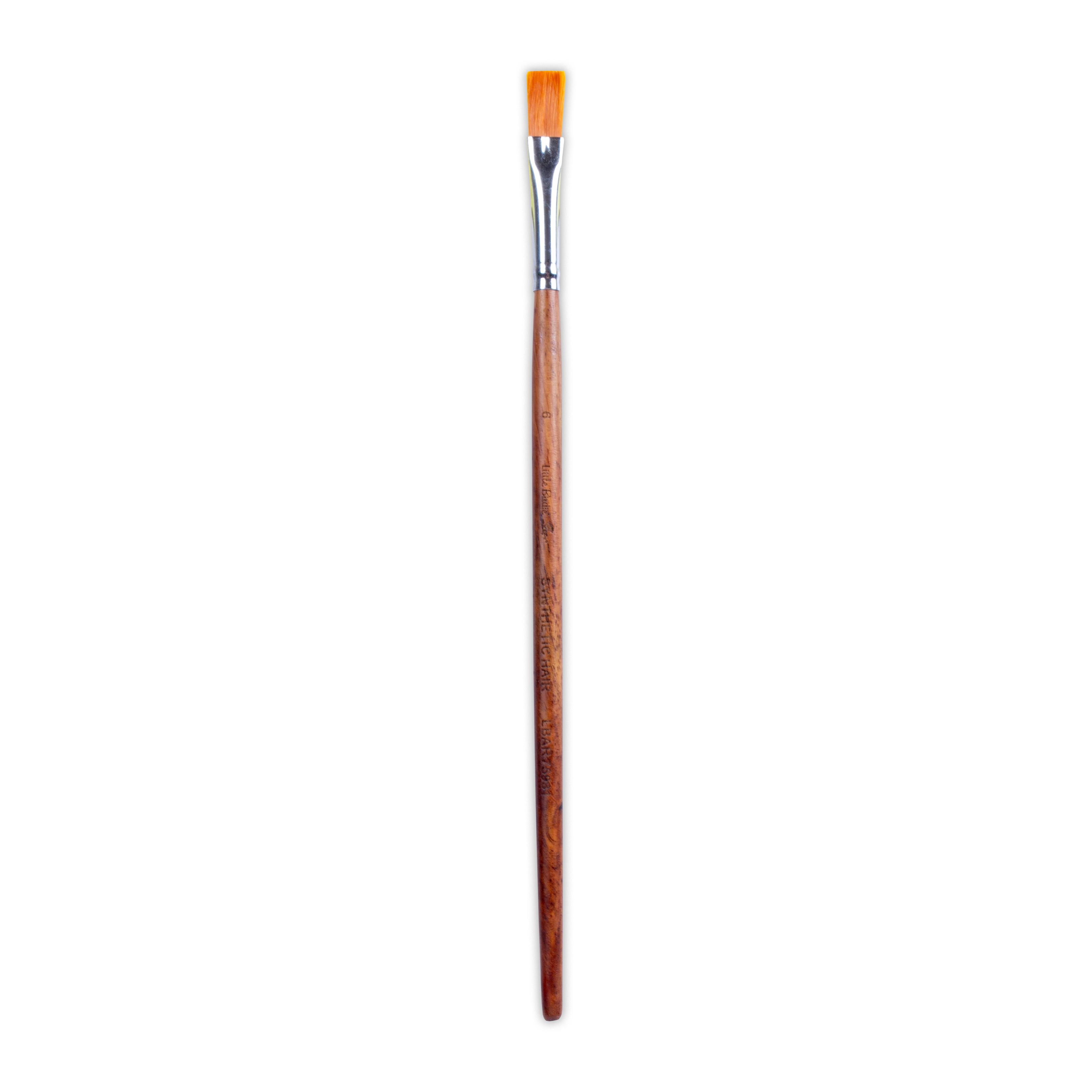 Rosewood Flat Brush Synthetic Hair Handle Length 200mm Size 6 1 pc