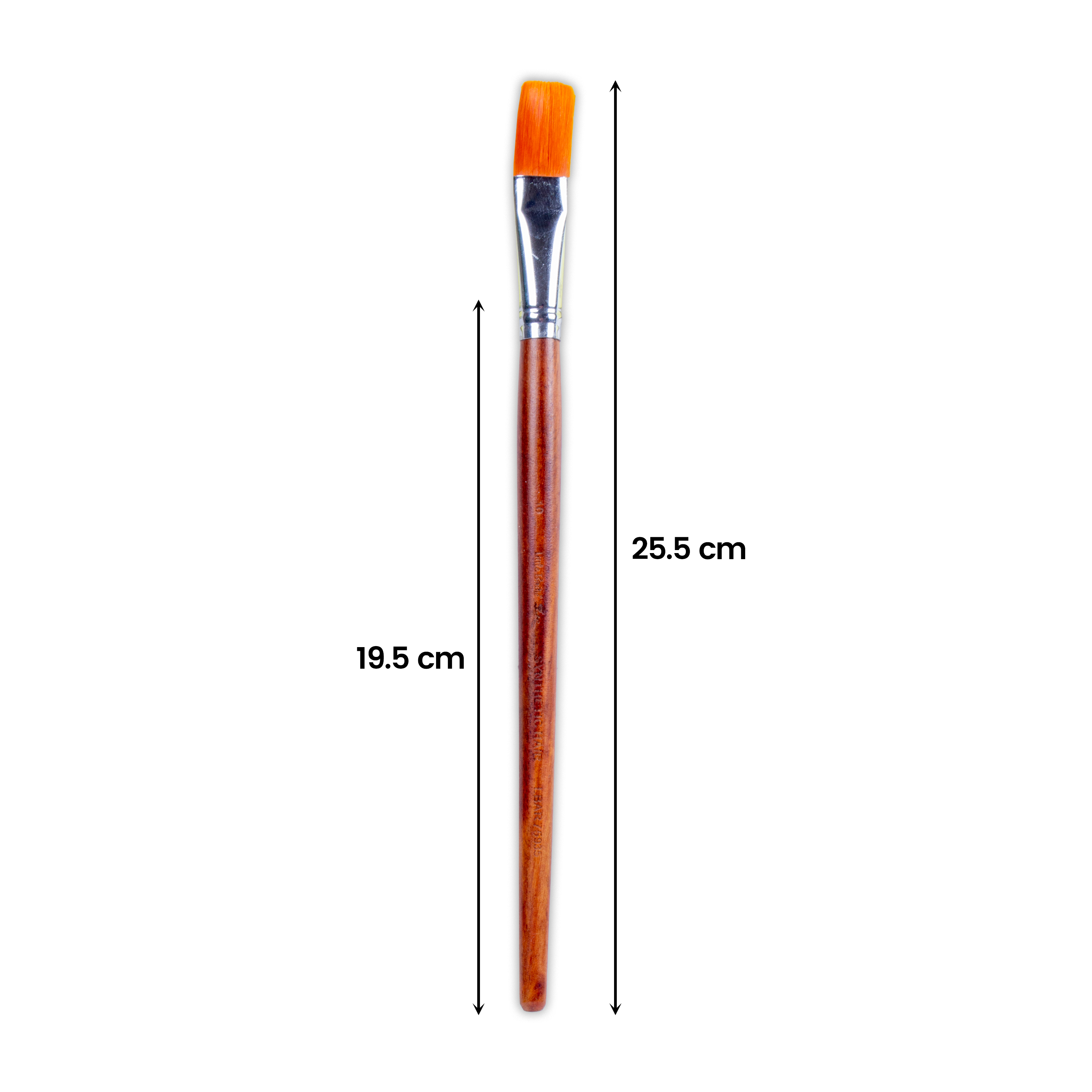 Rosewood Flat Brush Synthetic Hair Handle Length 200mm Size 10 1 pc
