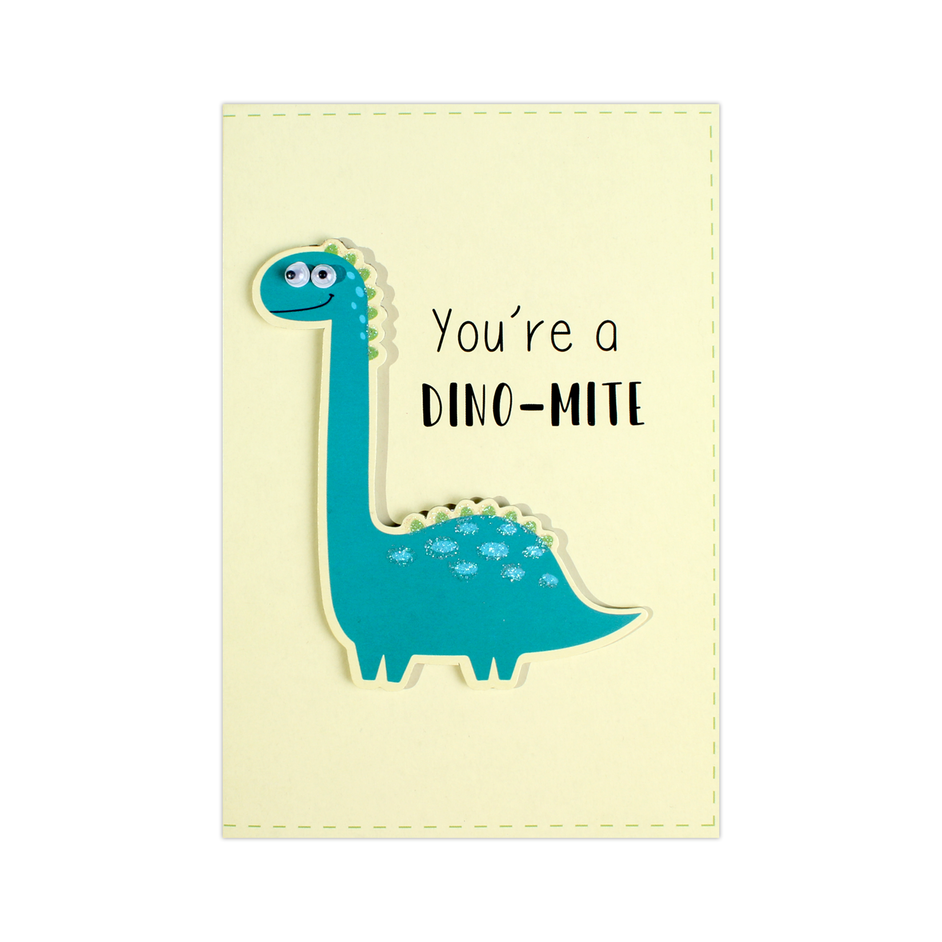 Greeting Card & Envelope You're a Dino-mite 4 X 6inch 2pc
