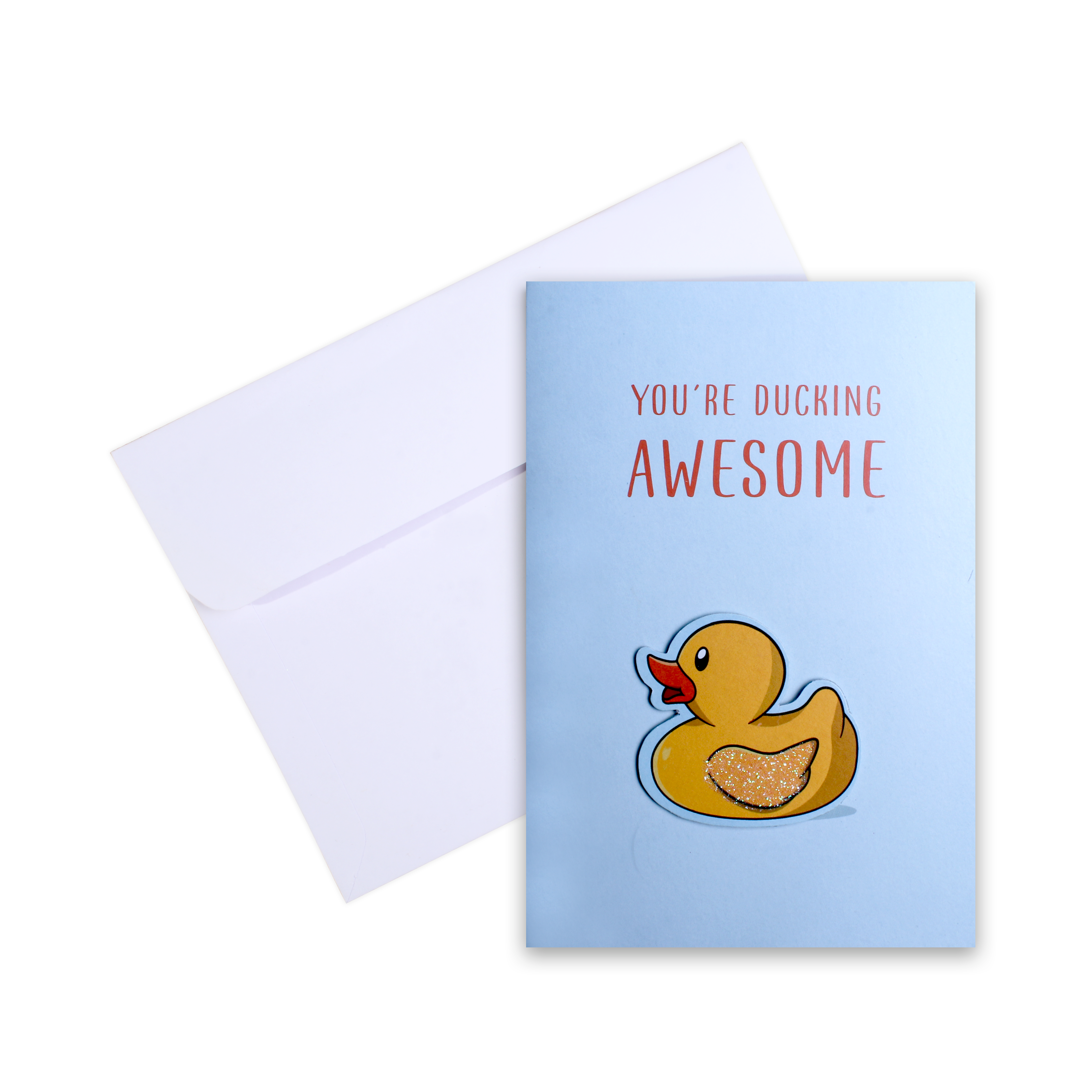 Greeting Card & Envelope Ducking Awesome 4 X 6inch 2pc