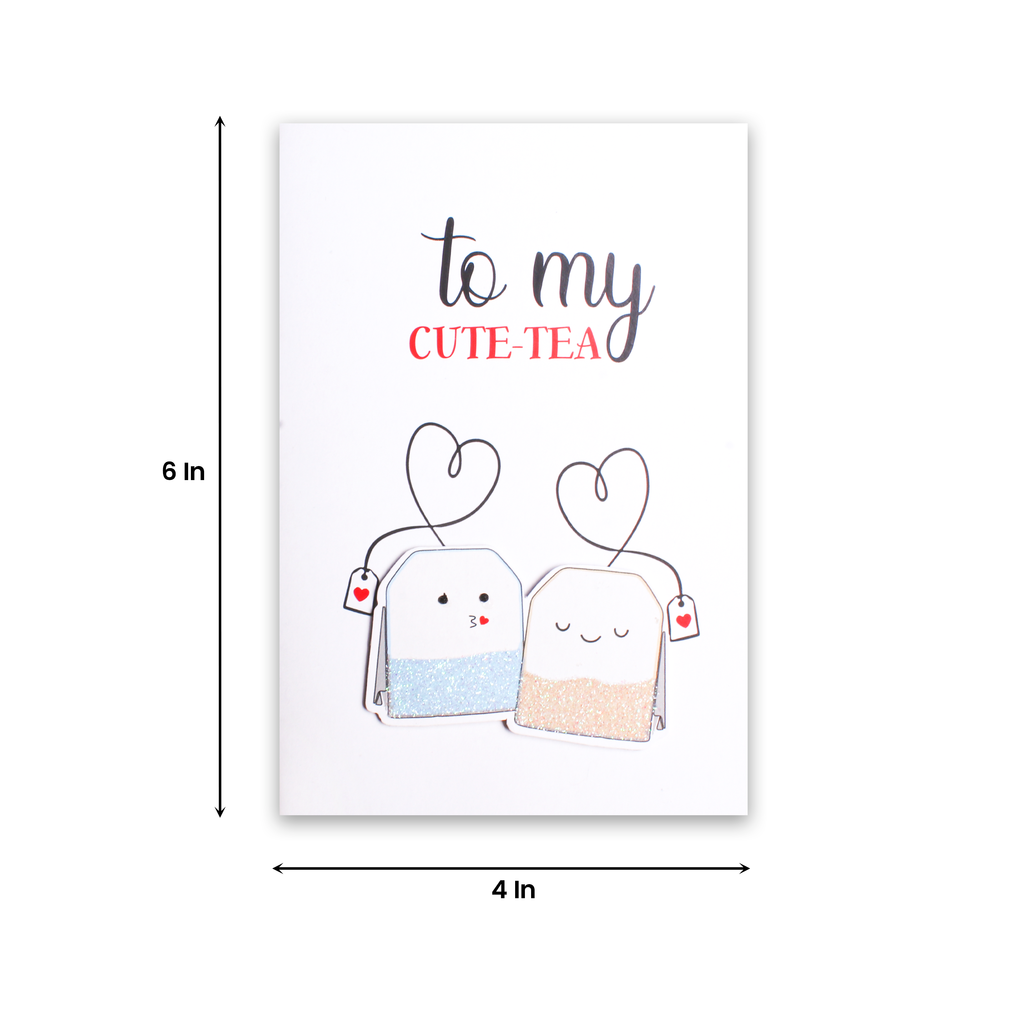 Greeting Card & Envelope Cute-Tea 4 X 6inch 2pc