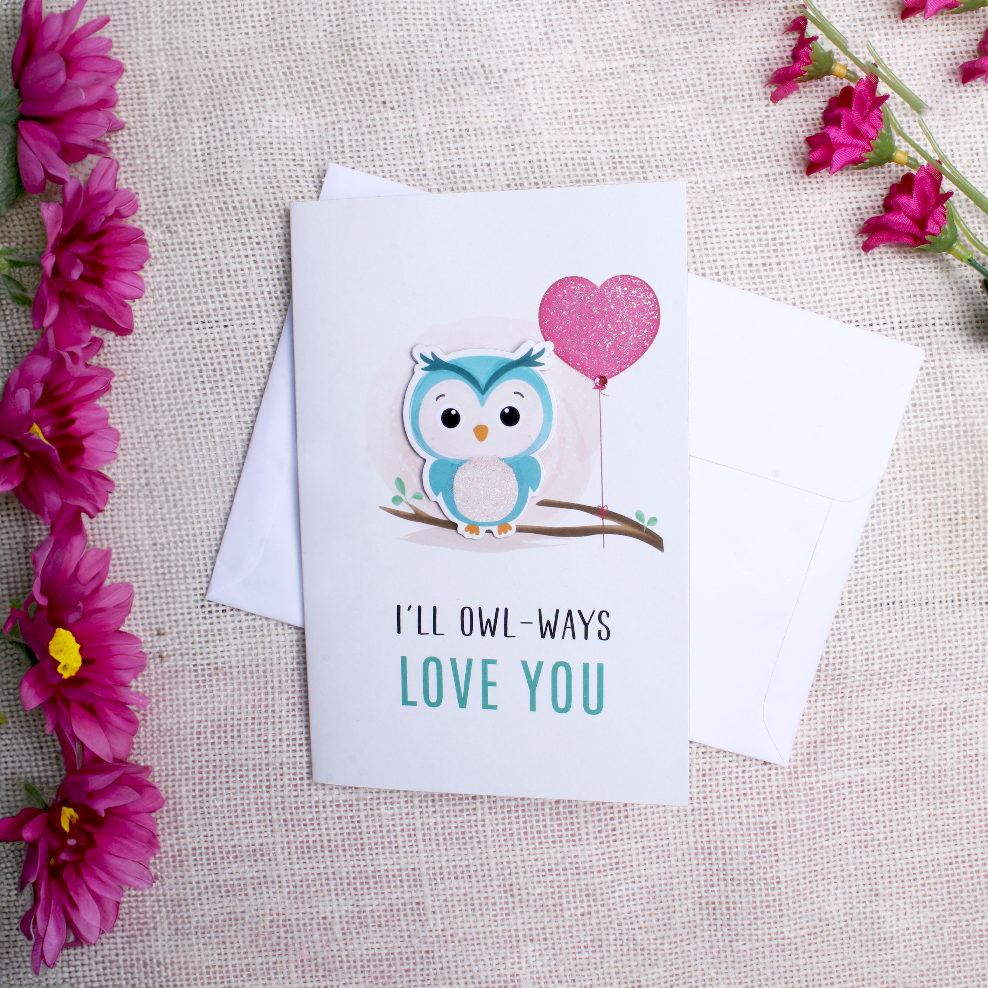 Greeting Card & Envelope Love you Latte 4 X 6inch 2pc