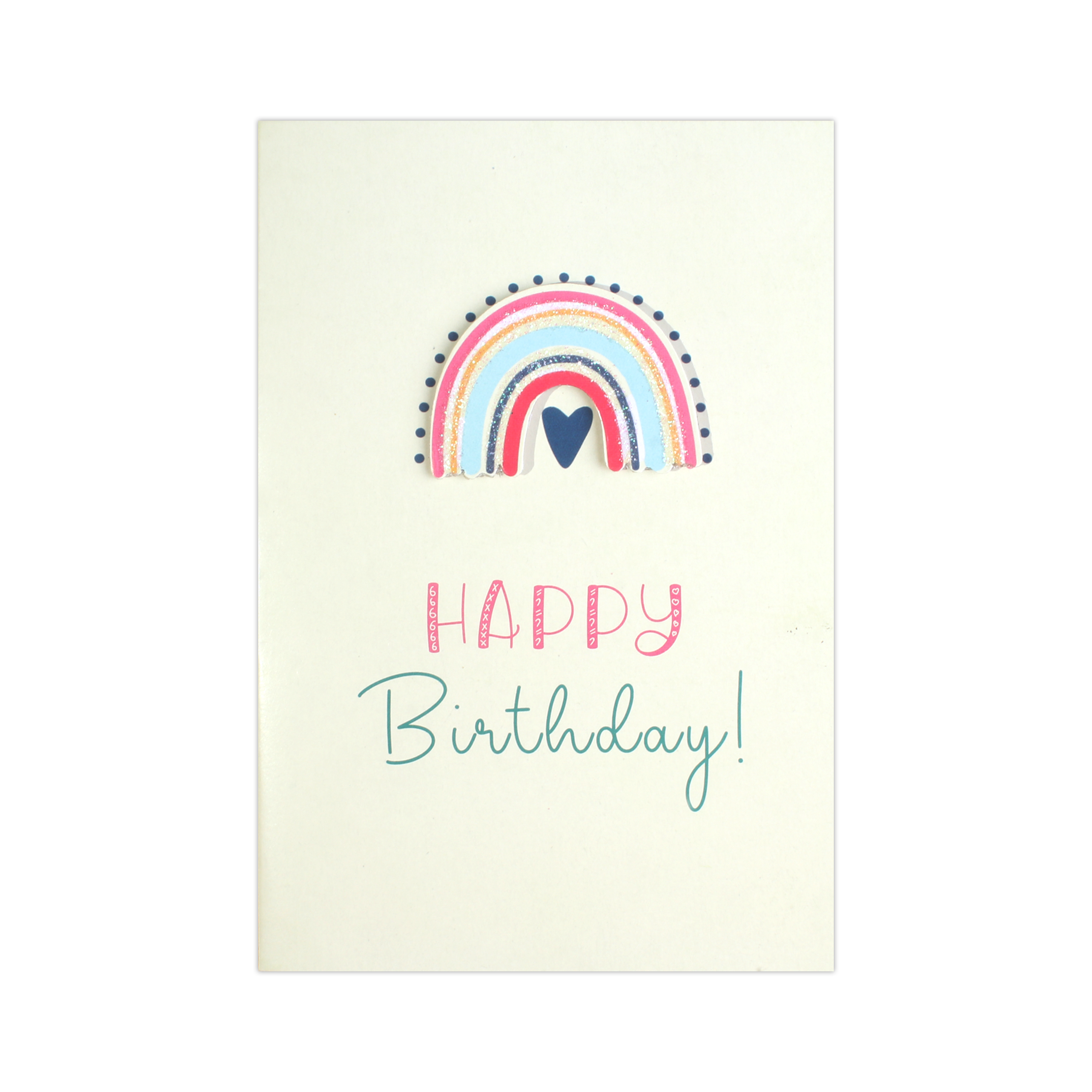 Greeting Card & Envelope Birthday Rainbow 4 X 6inch 2pc