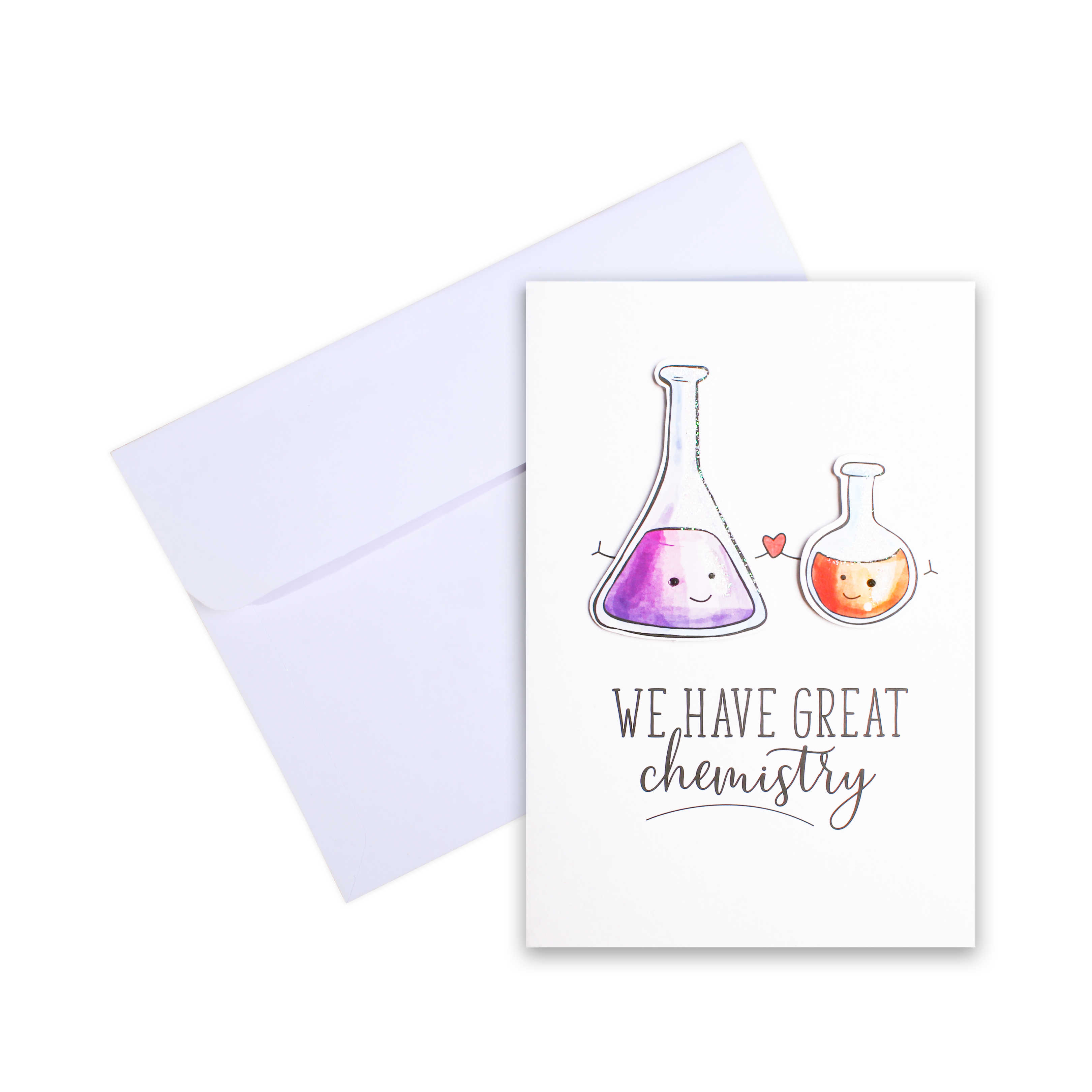 Greeting Card & Envelope Great Chemistry 4 X 6inch 2pc