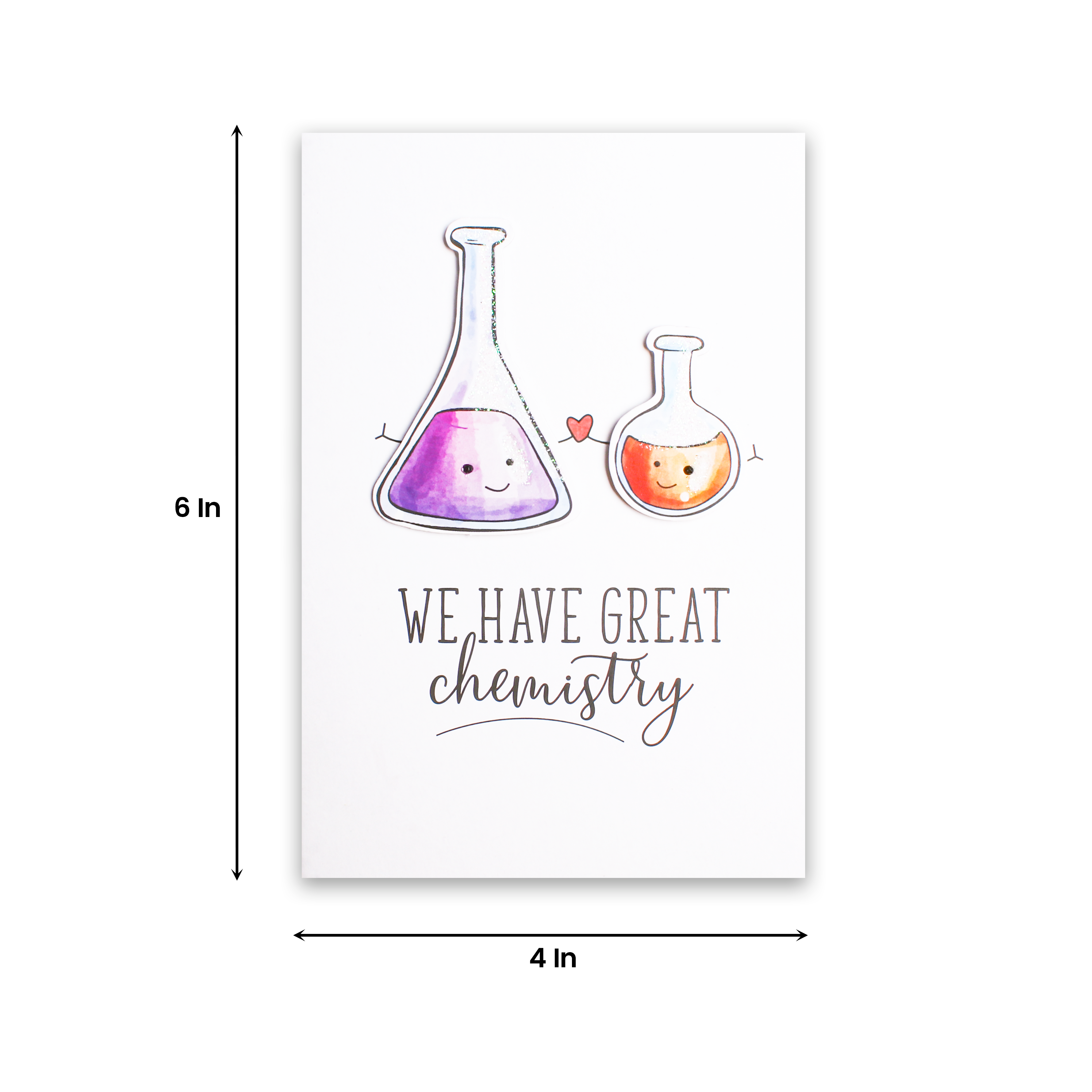 Greeting Card & Envelope Great Chemistry 4 X 6inch 2pc